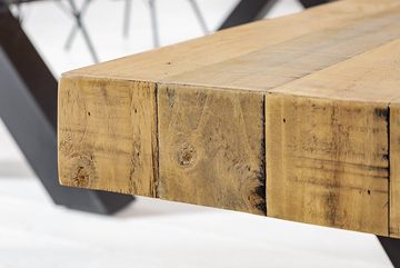 riess-ambiente Sitzbank THOR 200cm vintage braun / schwarz (Einzelartikel, 1-St), Esszimmer · Massivholz · Metall · Industrial Design