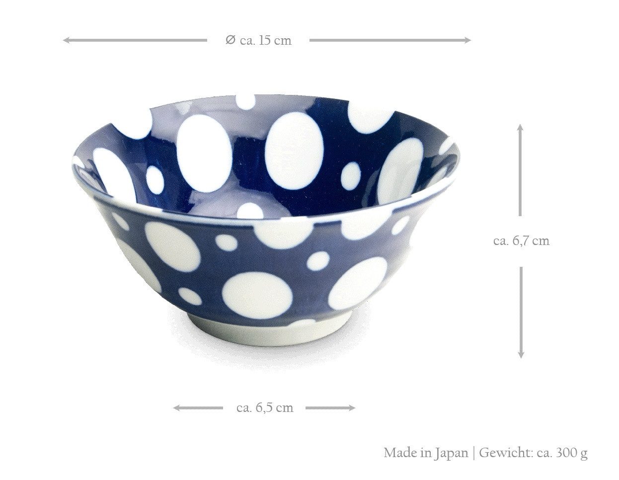 WestCraft Suppenschale Japan-Bowls ASIATICA, Ramen Bowl Schalen aus Porzellan, 15 cm, Porzellan, Hochwertig, asiatische Reis-, Nudel-, Tapas-, Udon-, Müsli-Schüssel