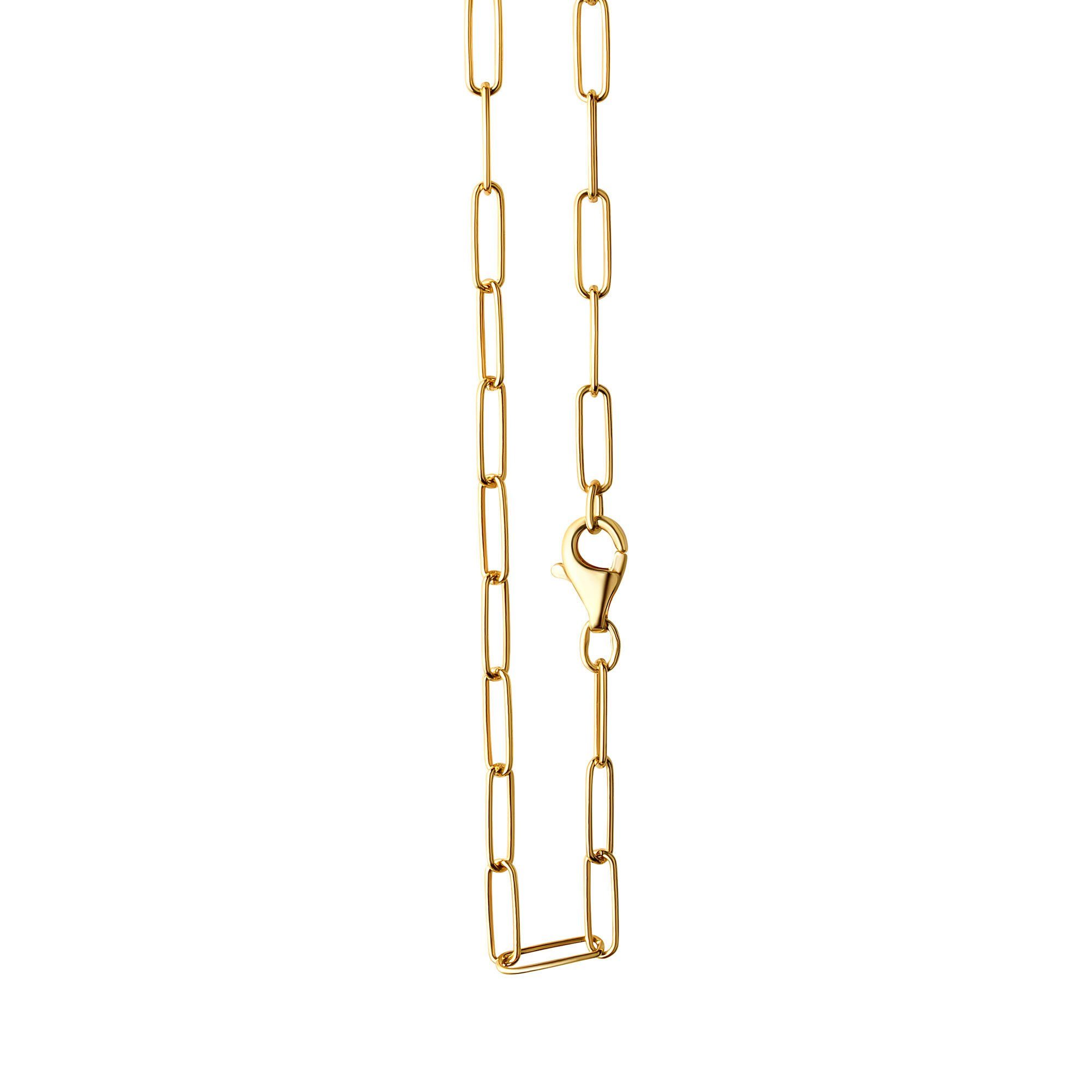 Vivance Collierkettchen 925/- Sterlingsilber vergoldet Gliederkette glanz 55 cm