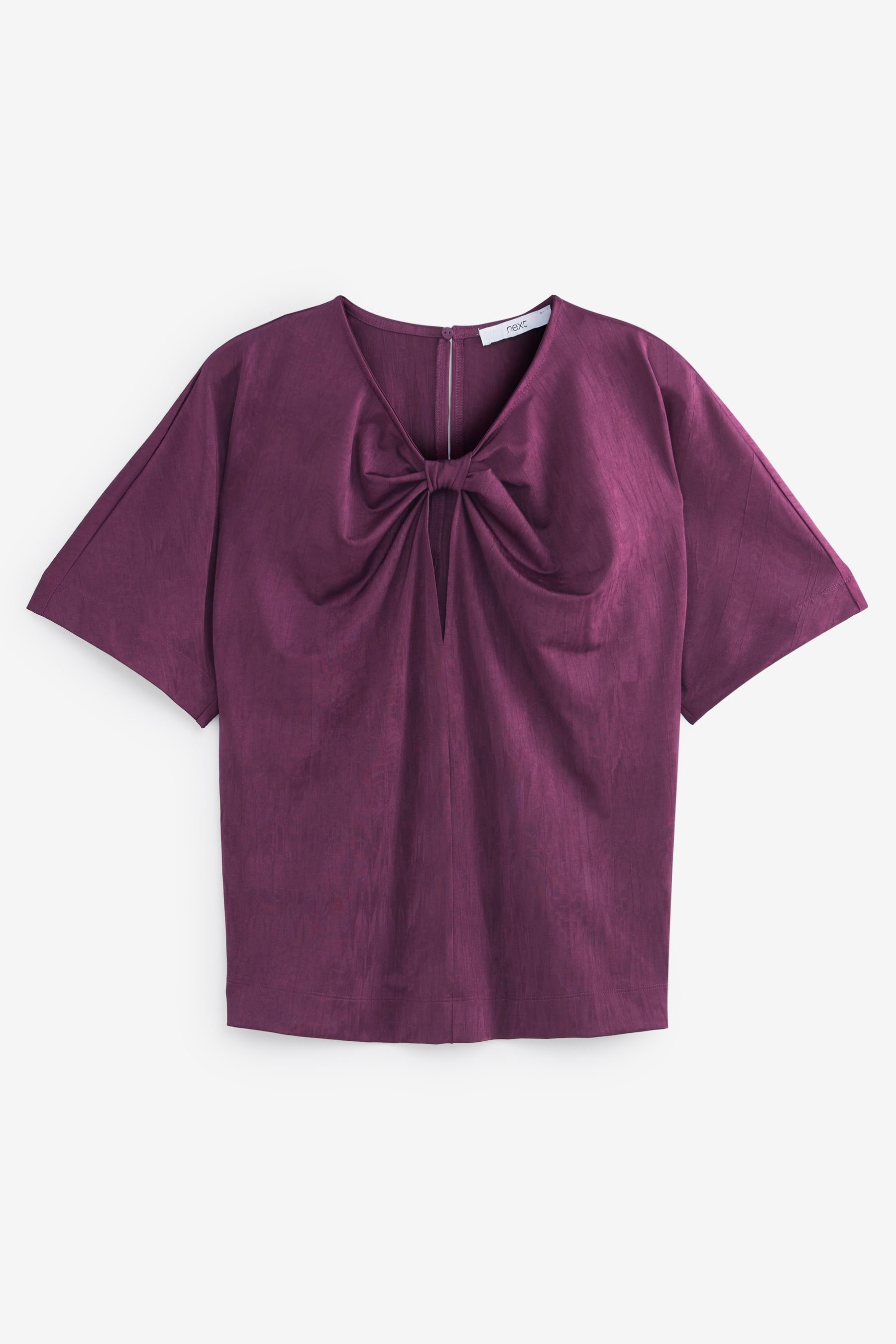 Berry Next Shirt Langärmliges Blusenshirt (1-tlg) mit Knoten Red