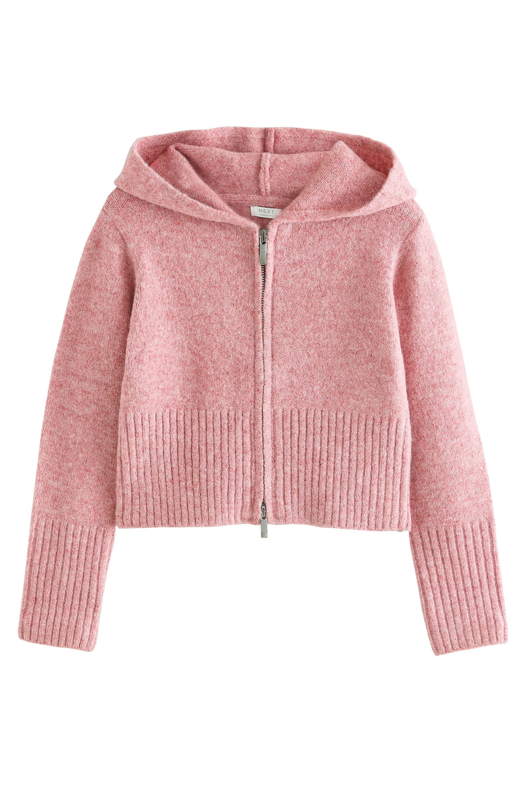 Next Strickjacke Gestricktes Kapuzensweatshirt (1-tlg)