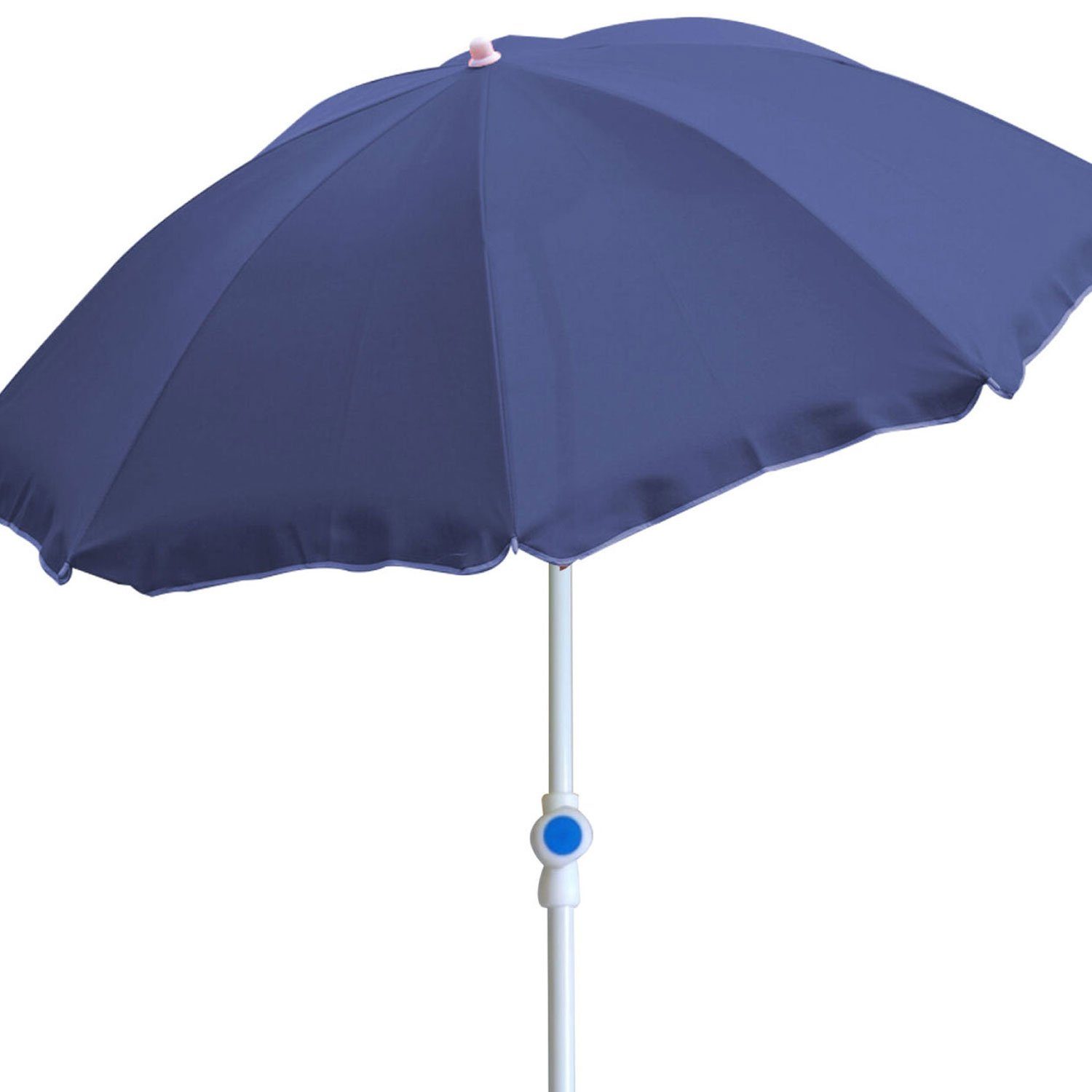 Ampelschirm Sonnenschirm rund Ø2m blau Polyester knickbar UV Schutz