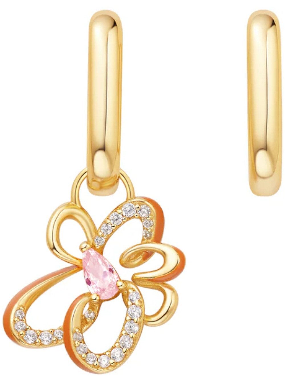 Ania Haie Ohrhänger-Set Ania Haie EST048-02 Set Creolen Flower Power + 1 Anhänger