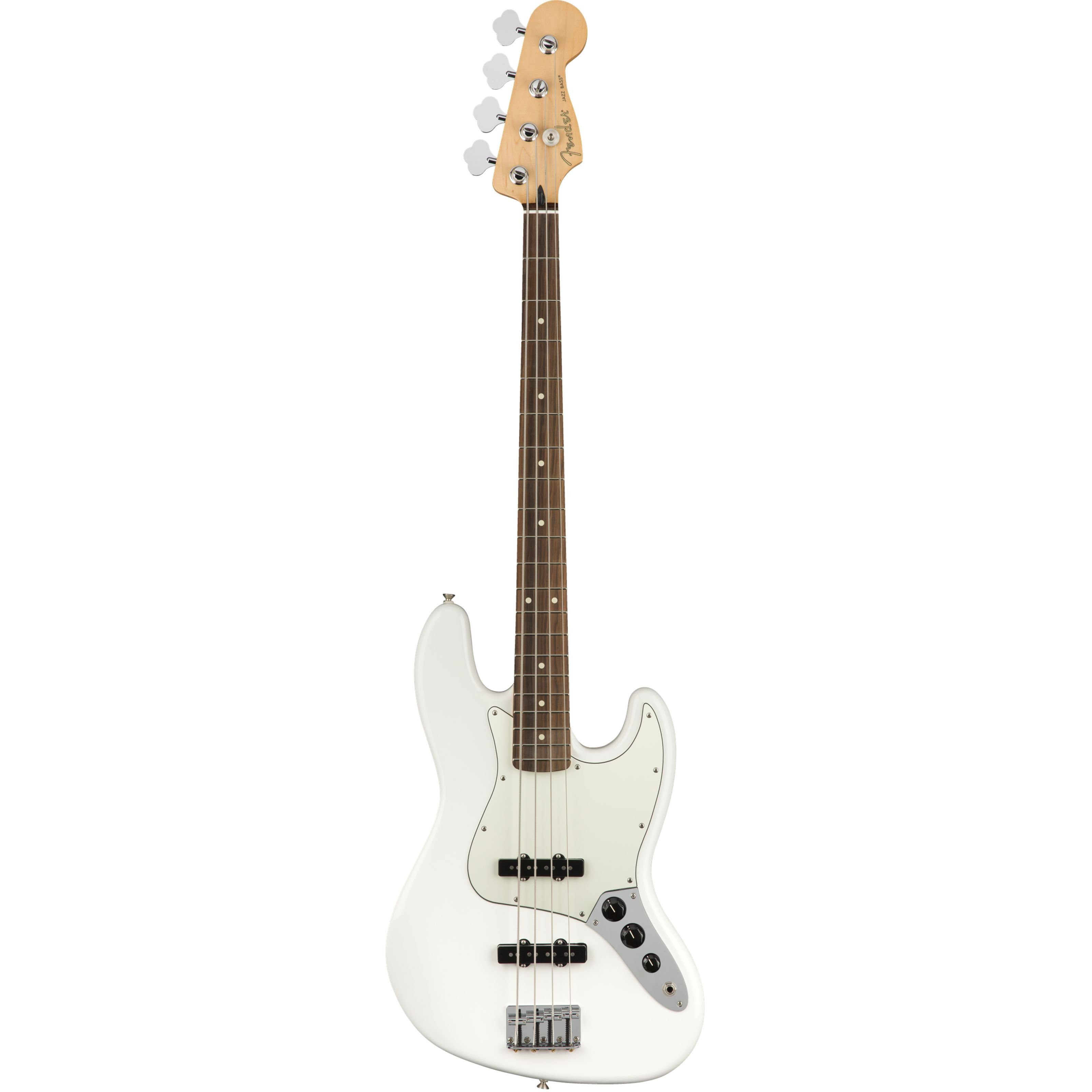 Fender E-Bass, E-Bässe, 4-Saiter E-Bässe, Player Jazz Bass PF Polar White - E-Bass
