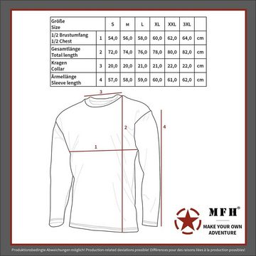 MFH T-Shirt Outdoor Langarm-Shirt oliv mit Ärmeltaschen