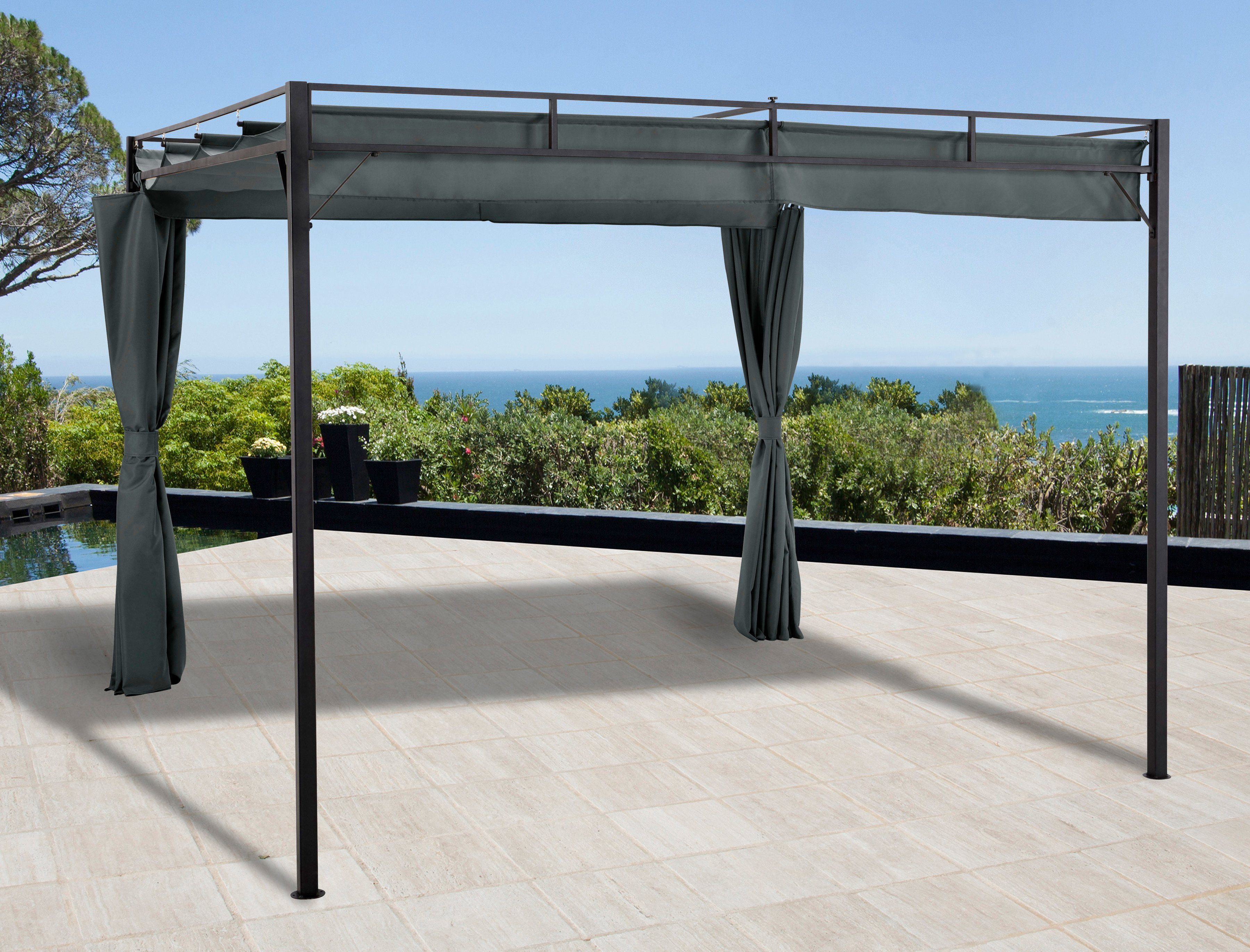 KONIFERA Pavillon mit Seitenteilen »Milos«, 300x300 cm online kaufen OTTO