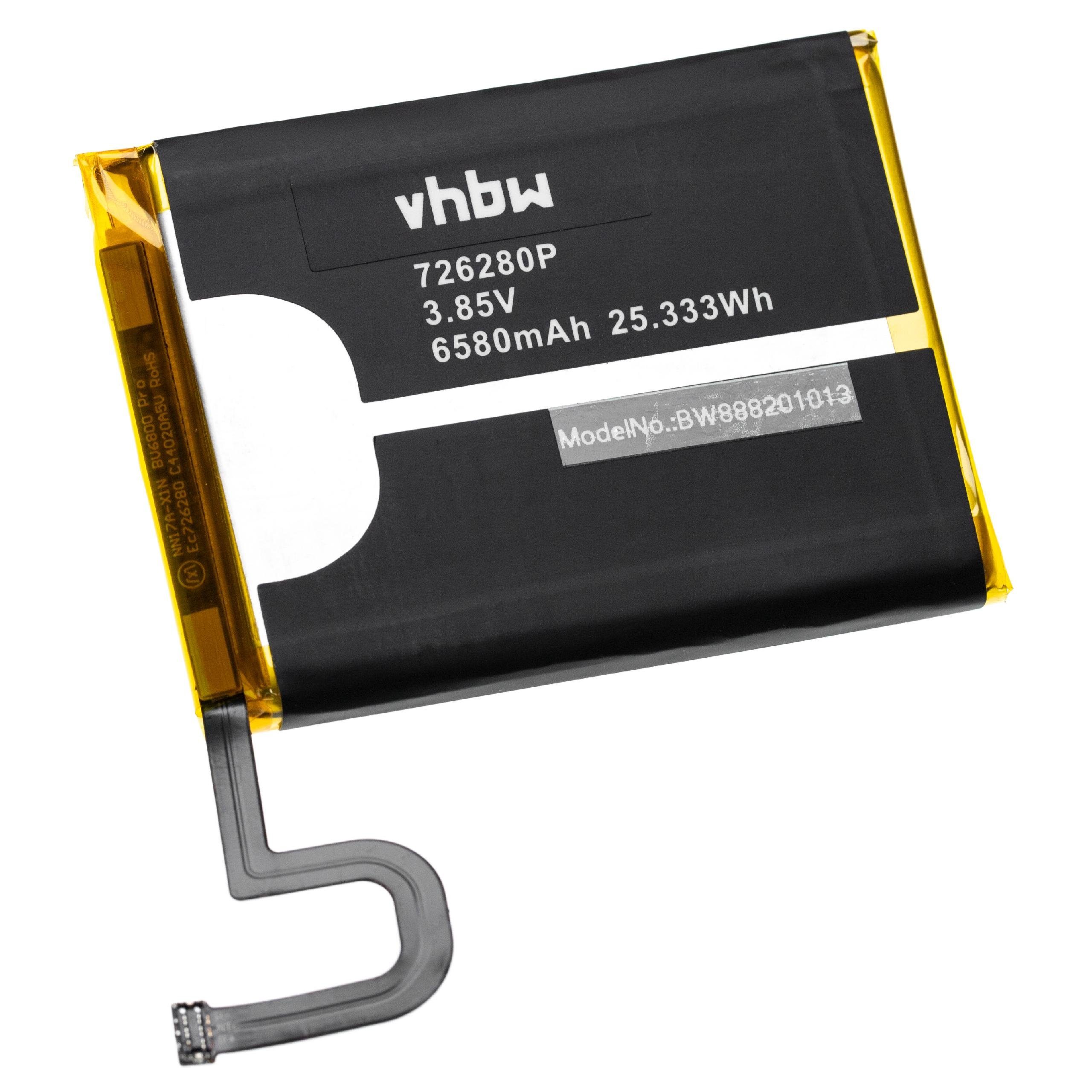 726280P mAh Ersatz vhbw Li-Ion Smartphone-Akku für 6580 Blackview für (3,85 V)