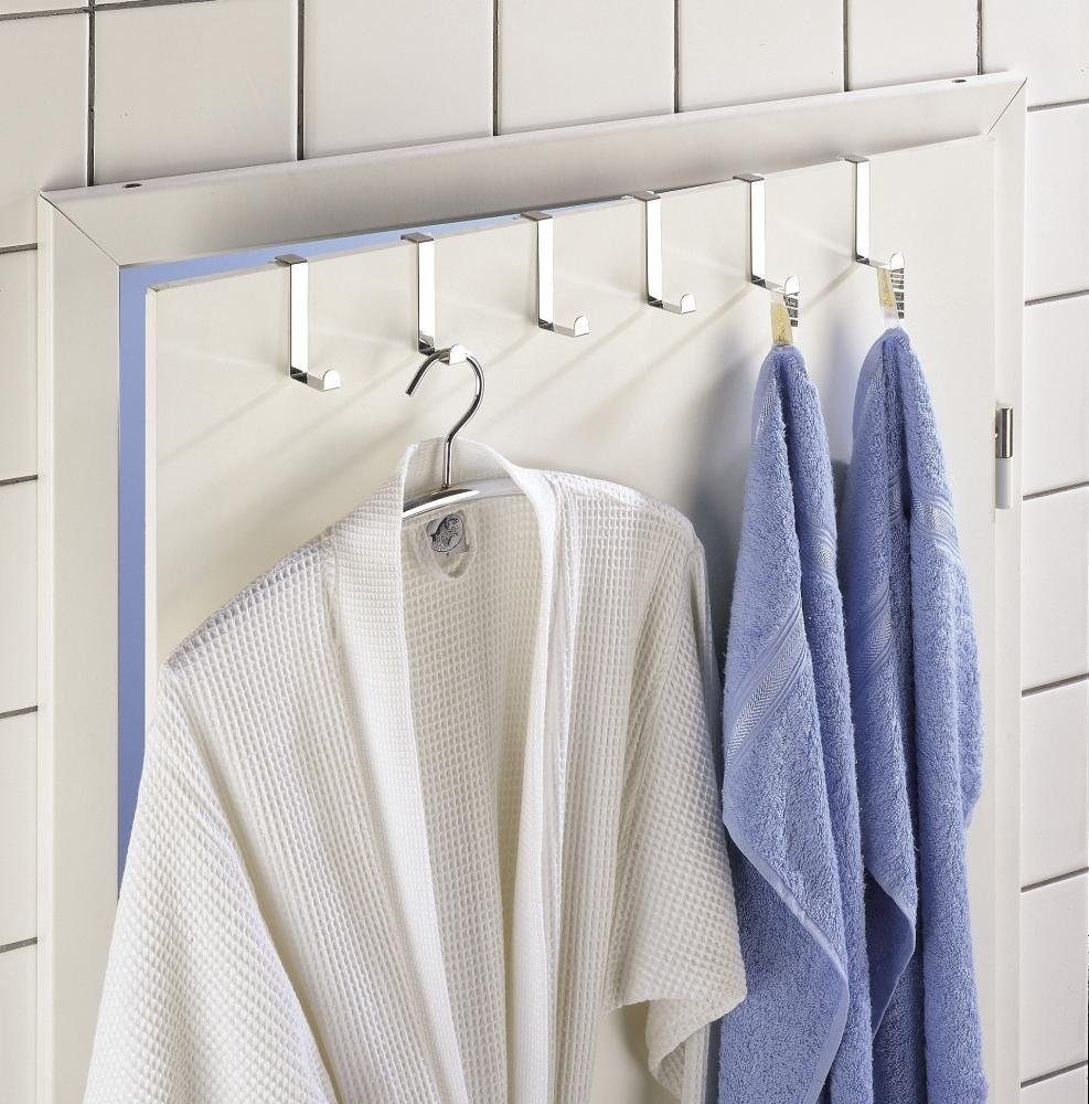 WENKO Garderobenhaken Tür-Einhängehaken EDELSTAHL