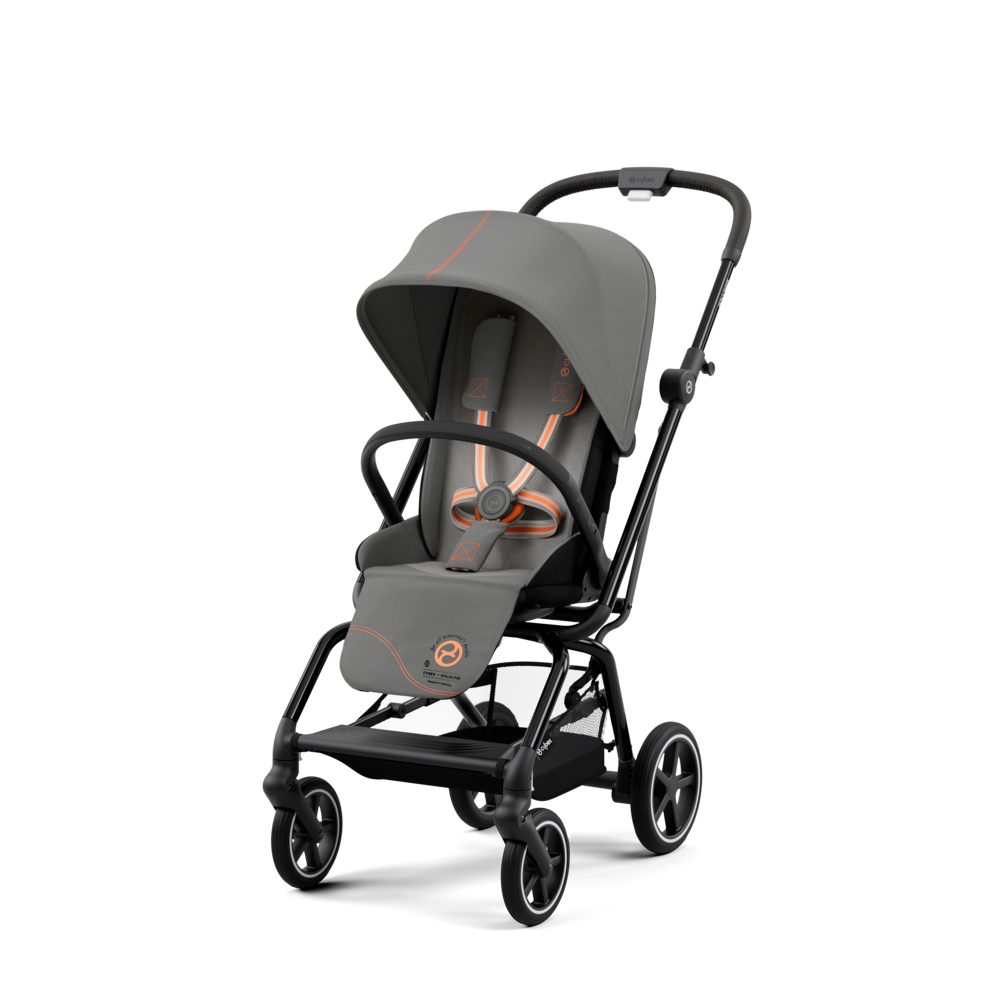 Cybex Kombi-Kinderwagen, mit All-Terrain Lava Grey / Räder Leather