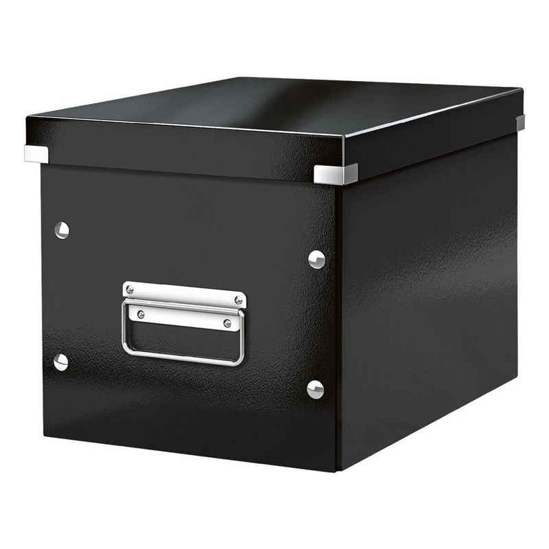 LEITZ Aufbewahrungsbox Click & Store Cube, passend für Standard-Bücherregale