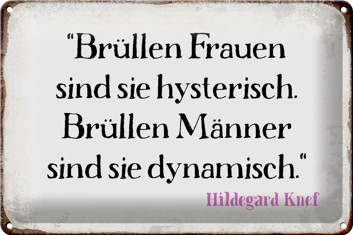 Metallschild Schild Blech 30x20cm - Made in Germany - Spruch Brüllen Frauen brüllen