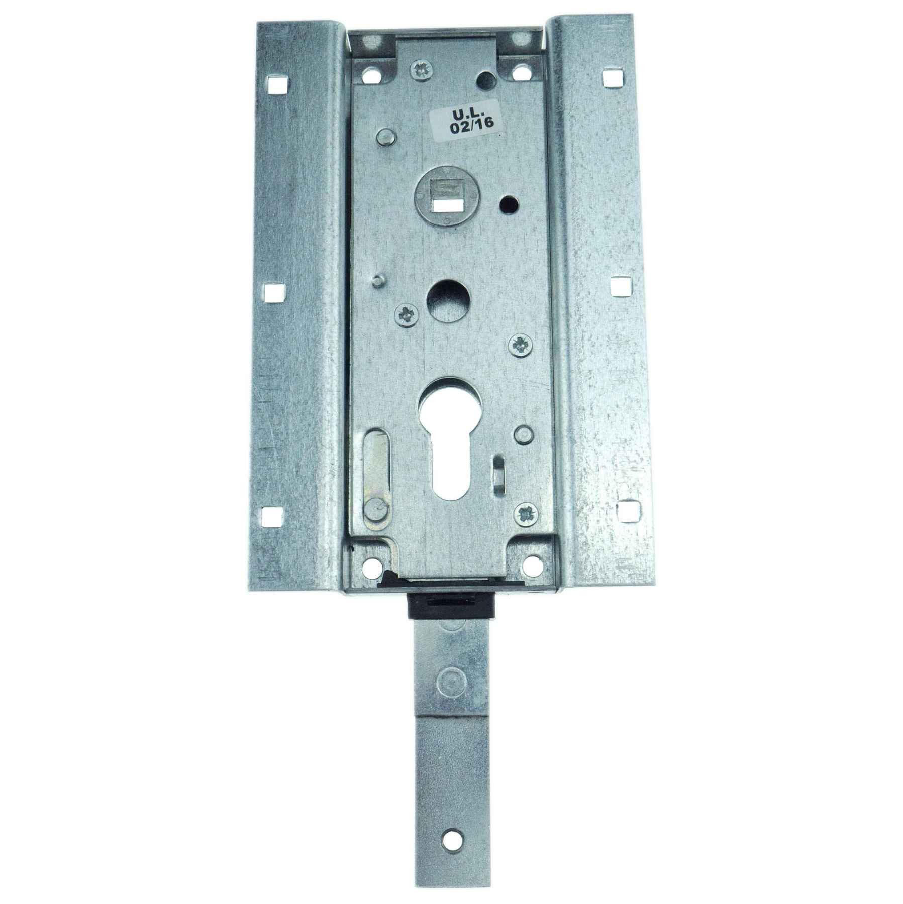 ASSA ABLOY Garagentorantrieb Garagentorschloss 1842/J – nach unten schließend – PZ 60/9, mit Schließrichtung: Nach unten schließend, (1-tlg., 1842/J), federnder Stangenanschluss – verzinkt