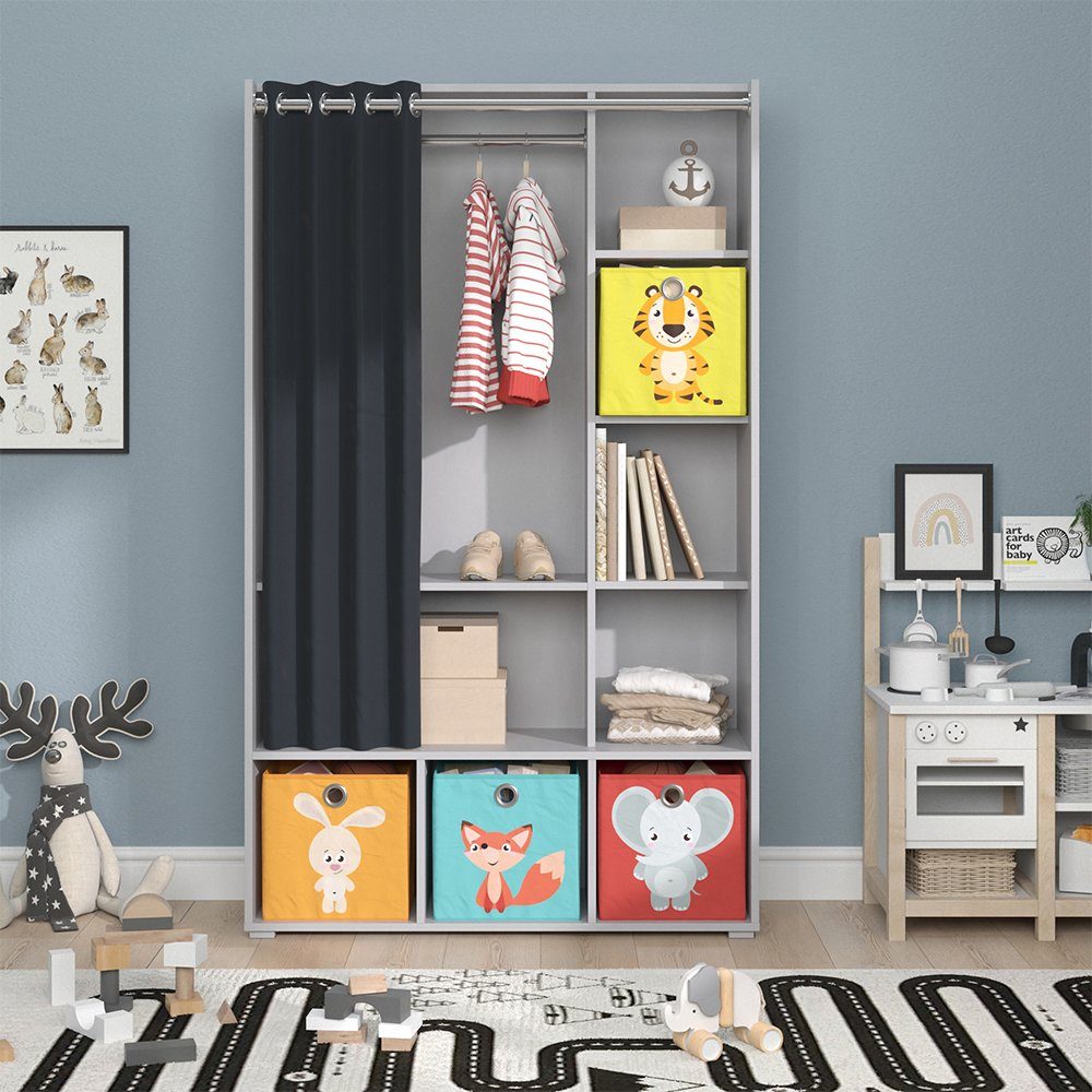 Vicco Kleiderschrank Luigi, Hellgrau, 105.8 x günstig online kaufen