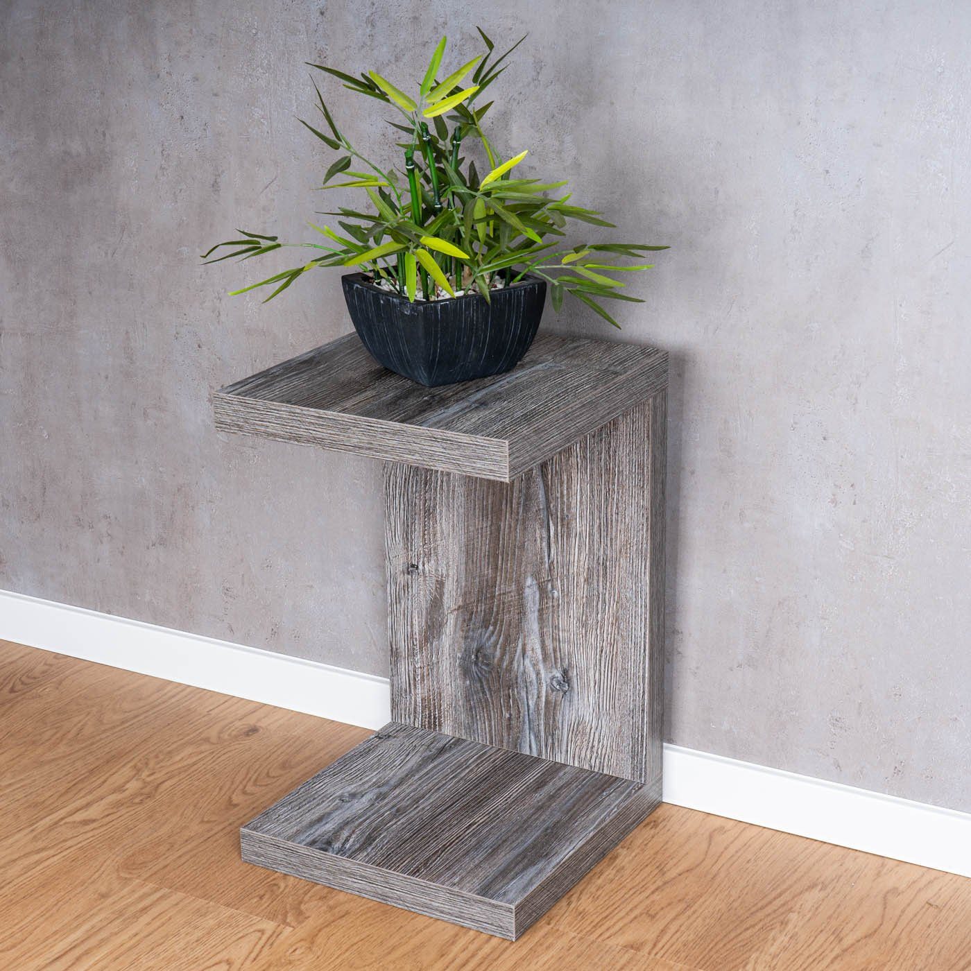 Levandeo® Couchtisch, Beistelltisch Coco Kernbuche 32x32cm Höhe 50cm