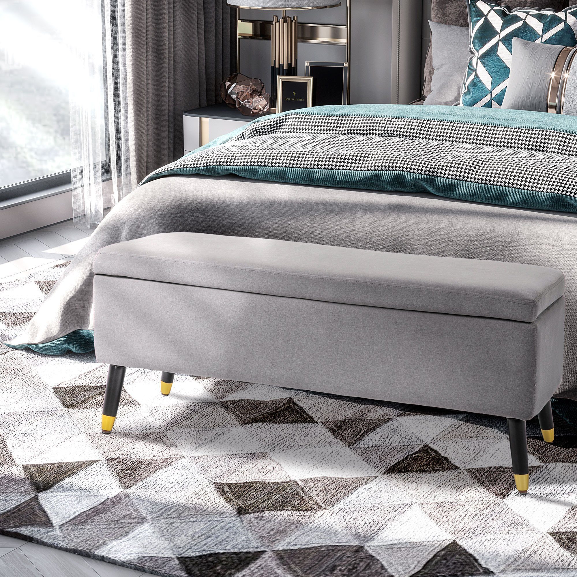 HOMCOM Sitzbank Polsterbank mit Stauraum (Aufbewahrungsbank, 1-St., Truhenb günstig online kaufen