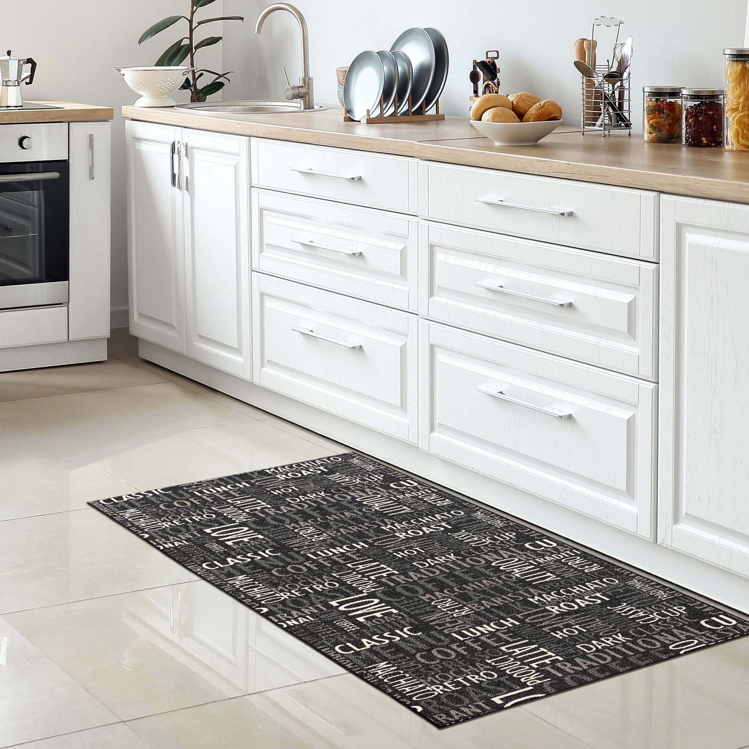 Carpetia Küchenläufer Küchenteppich Modern, rechteckig, Höhe: 5 mm, rutschhemmender Rücken, pflegeleicht, robust