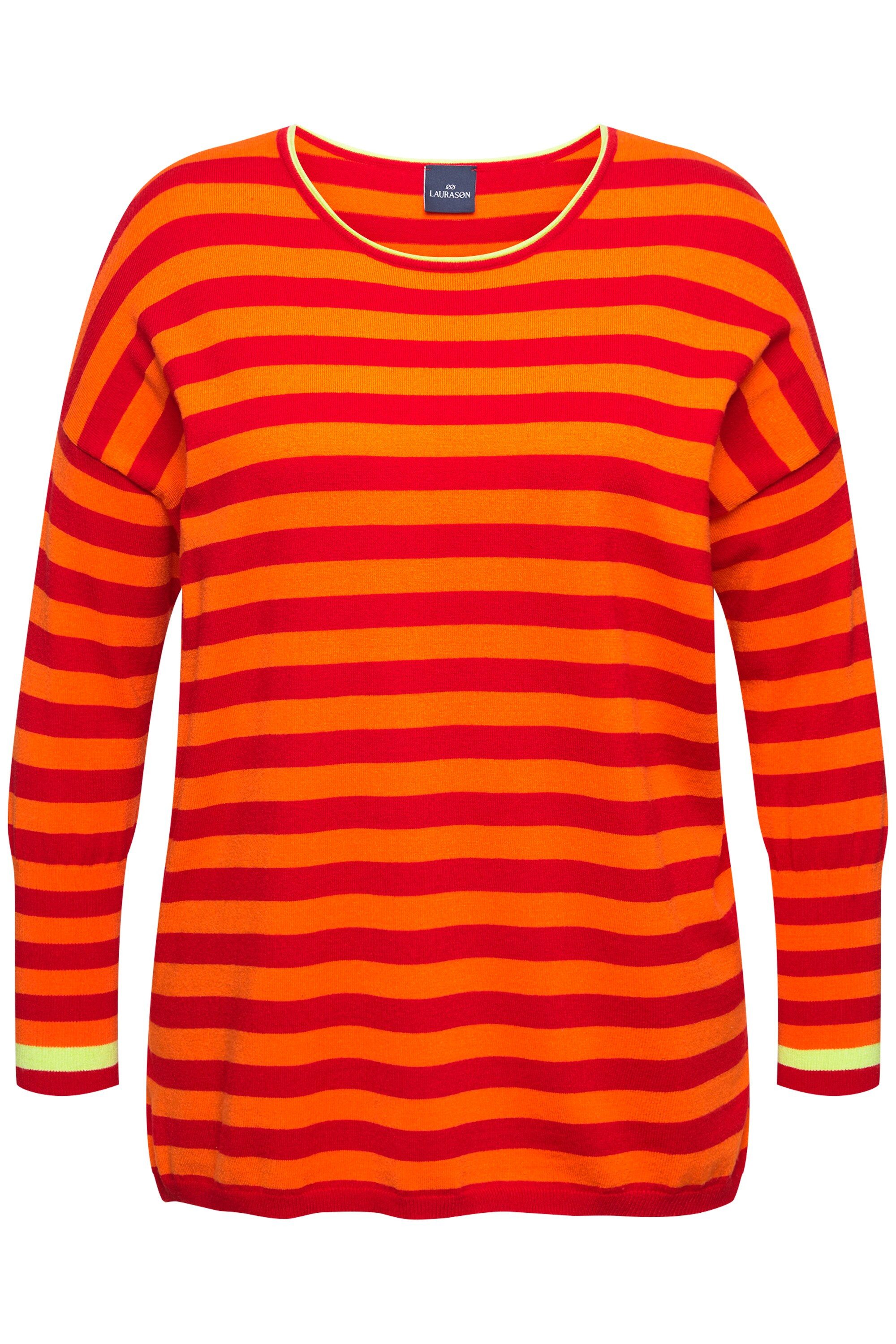 Laurasøn Strickpullover Ringelpullover Strick Langarm Rundhals günstig online kaufen