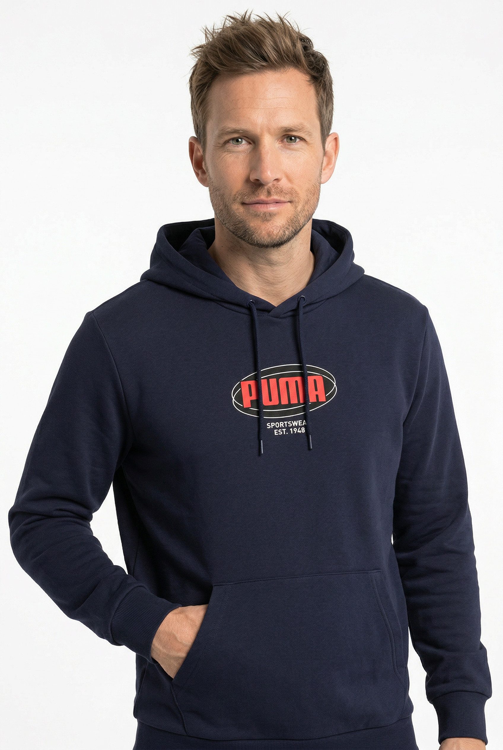 PUMA Kapuzensweatshirt ESS LOGO LAB STORY 1 HOODIE TR Regular Fit, mit Kapuze, mit Kängurutasche, sportlicher Stil
