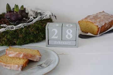 Rivanto ewige Kalender, Tisch Dauerkalender, in Used-Look