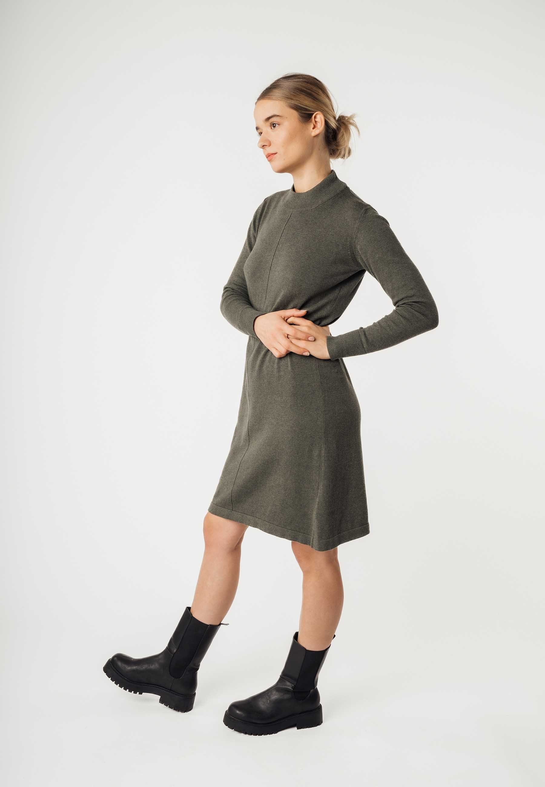 MELA Strickkleid Damen Basic Feinstrick Kleid günstig online kaufen