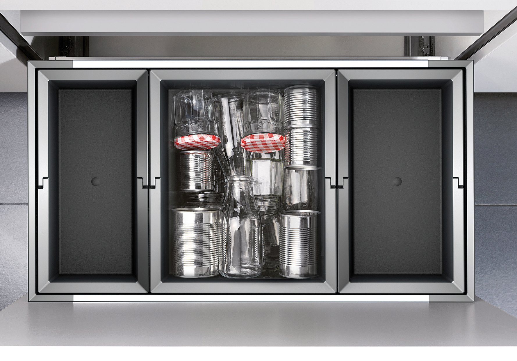 Blanco Mülltrennsystem Flexon II 80/3, Kunststoff, Stahlblech, 800 mm Untermass