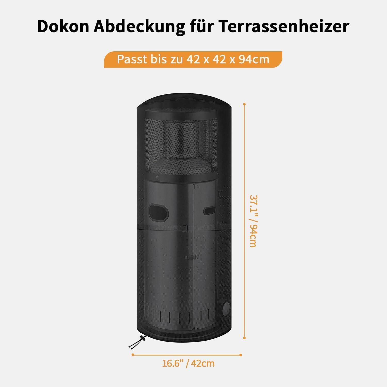 LuxusKollektion Heizstrahler-Schutzhülle Wetterschutzhülle für Terrassenheizer, 600D