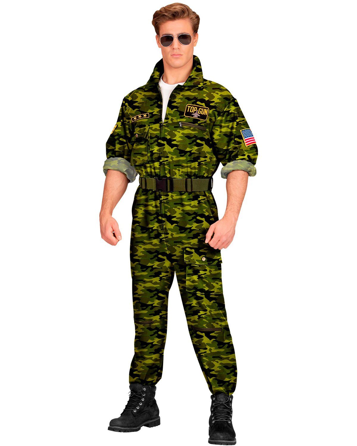 Kostüm Piloten Kostüm für Herren - Flieger Overall, Camo