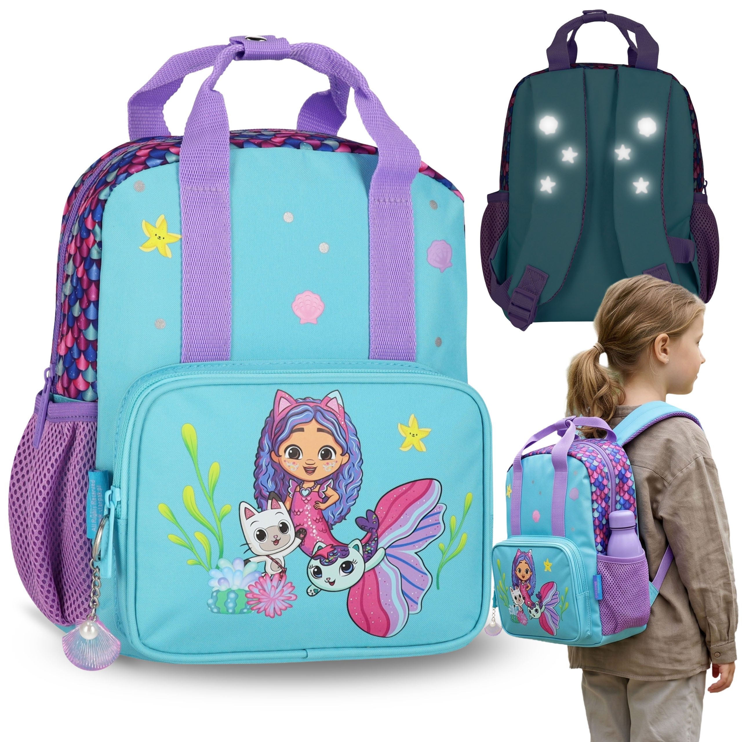 Sarcia.eu Vorschulranzen Gabby's Dollhouse Kindergartenrucksack Mädchen 6,5 L Reflektoren