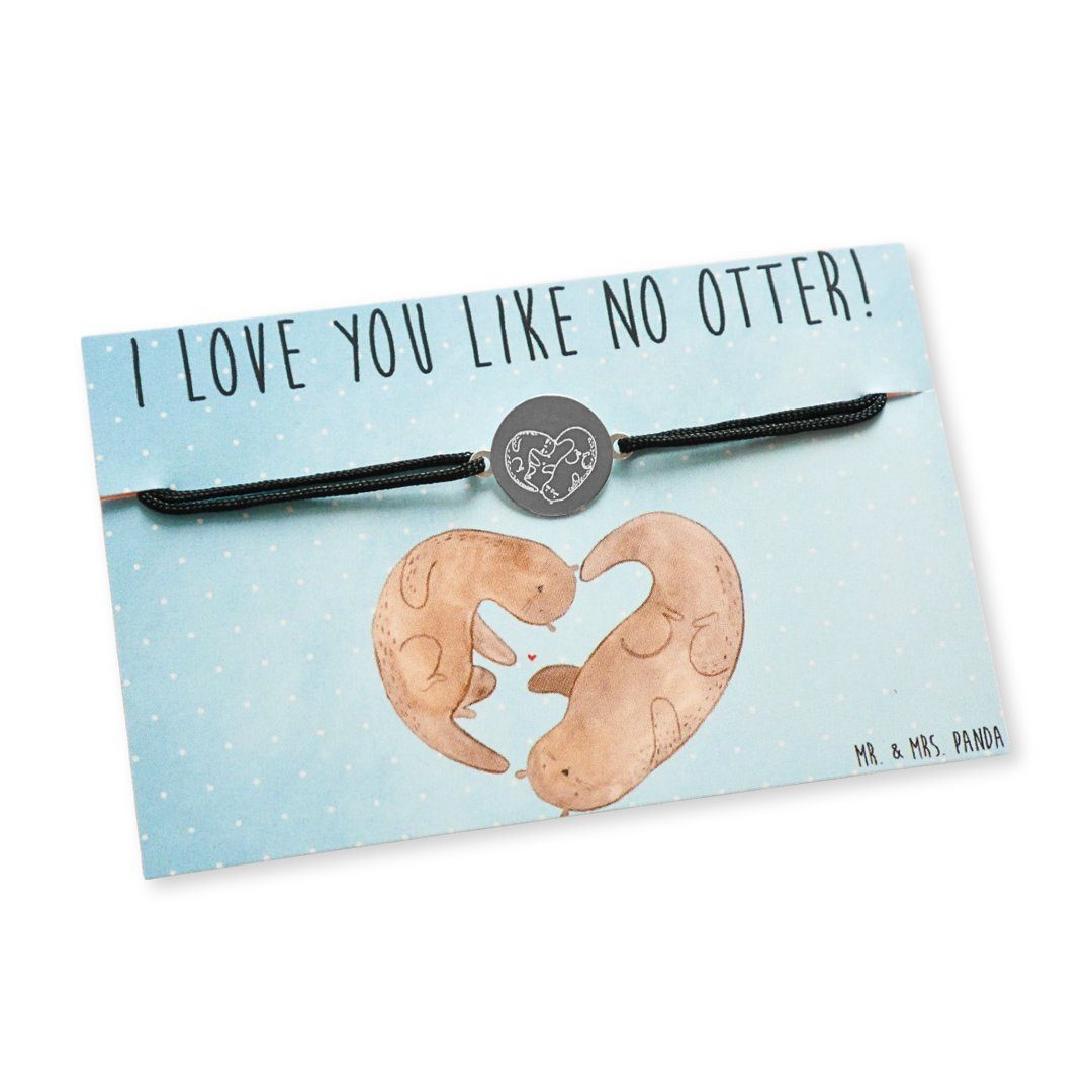 Mr. & Mrs. Panda Armkette Otter Herz, Armband, Herz, Liebe, Freundschaftsarmbänder, Silber, Hoc (Packung, 1-tlg)