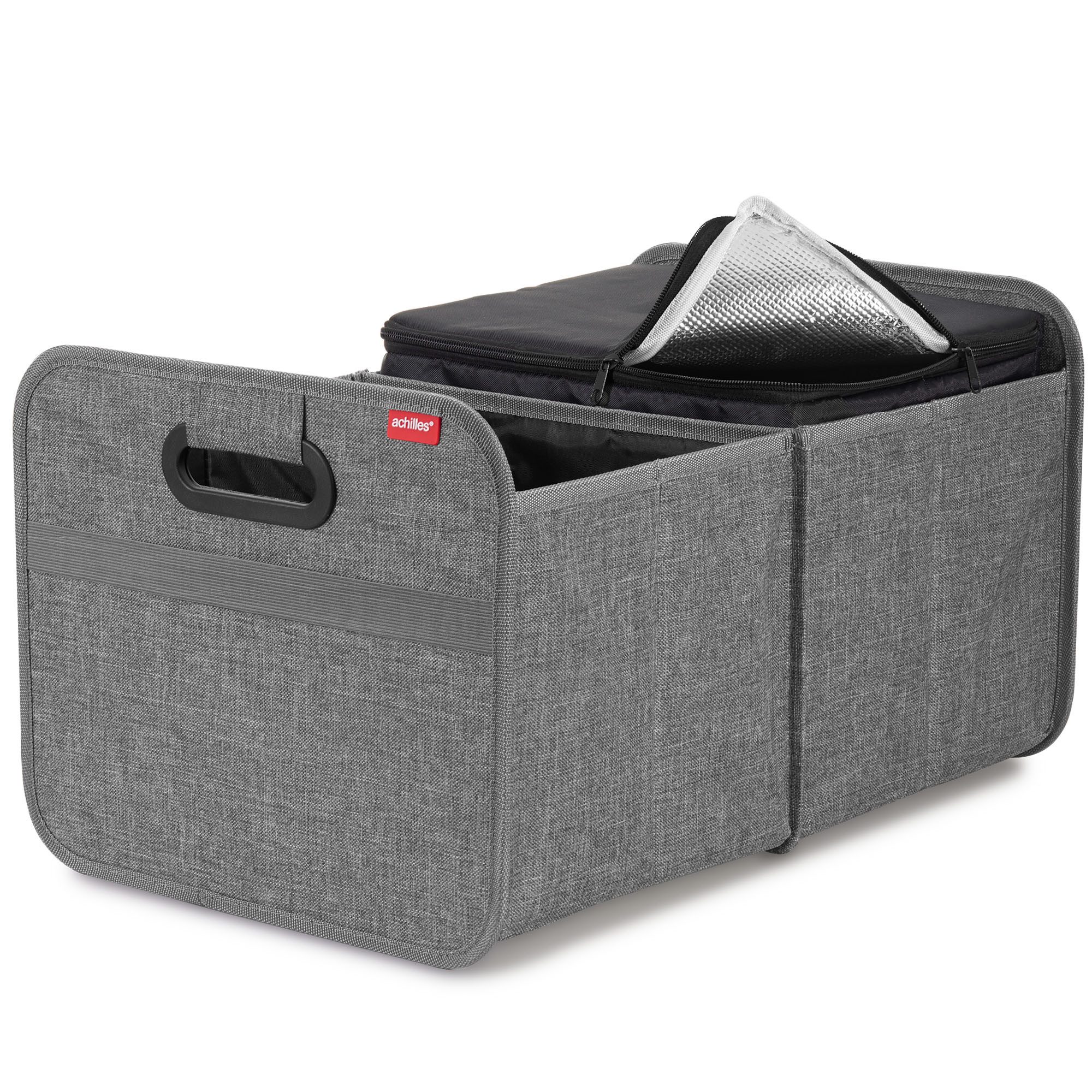 achilles Klappbox Auto Faltbox mit Kühleinsatz, Faltbare Kühlbox, Kofferraum-Organizer, 40 l