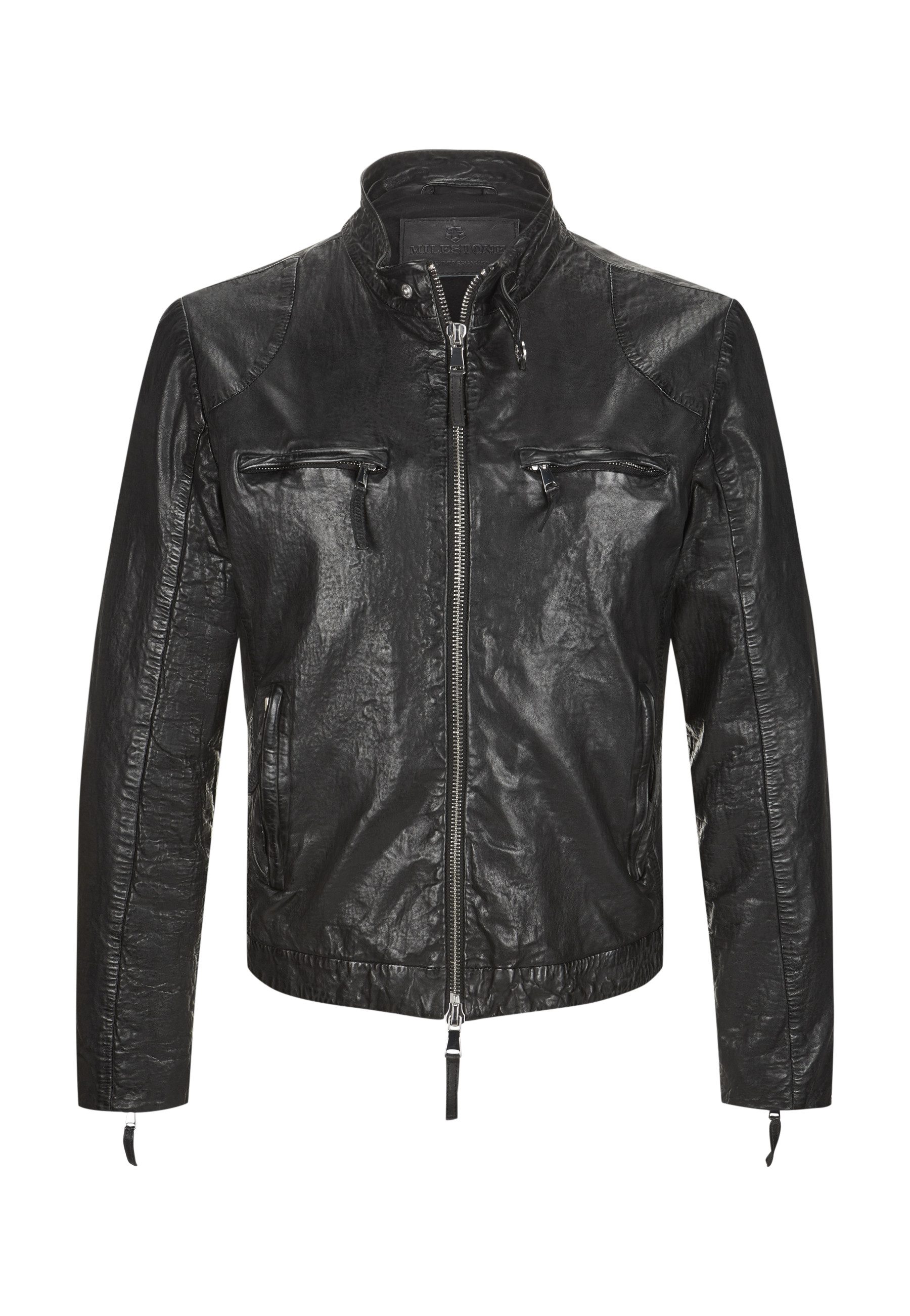 Lederjacke MSFidelio Herren Bikerjacke Jacke Leder