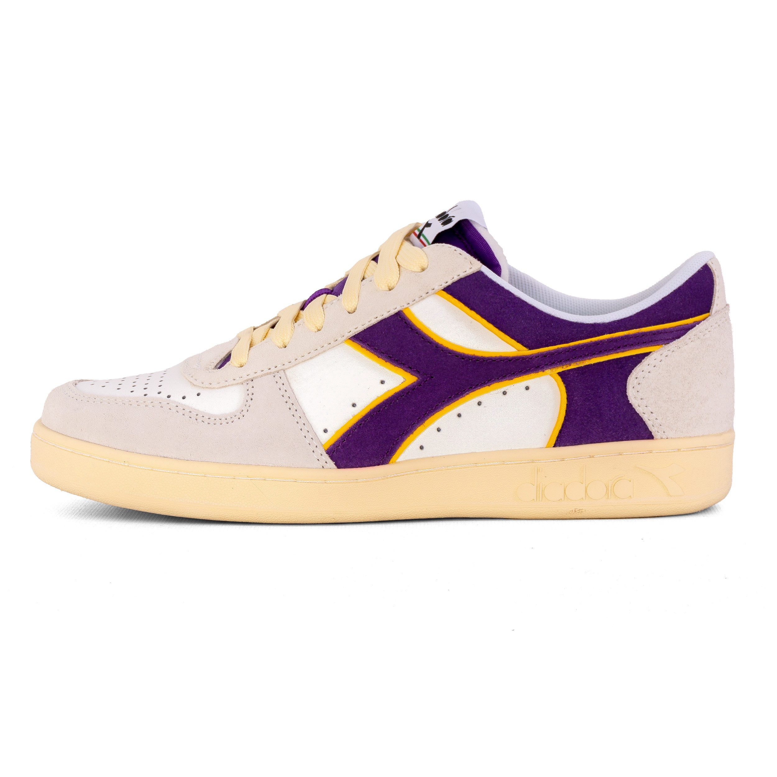 Diadora Schuhe Diadora Basket Low Leather, G 44, F wht/lavand Sneaker