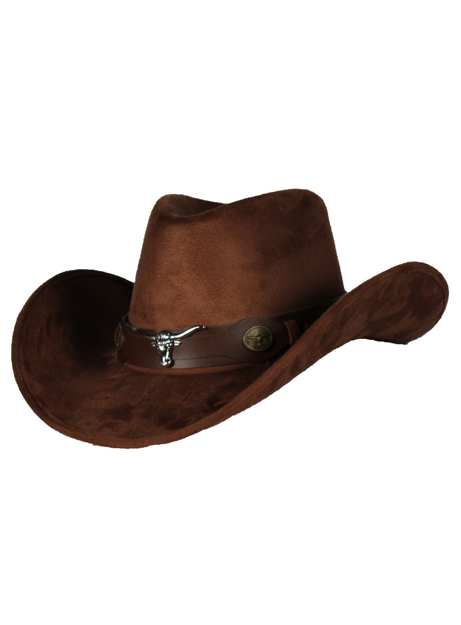 thetru Cowboy-Kostüm Westernhut Rinderbaron braun, Cowboyhut für Farmer und Rancher