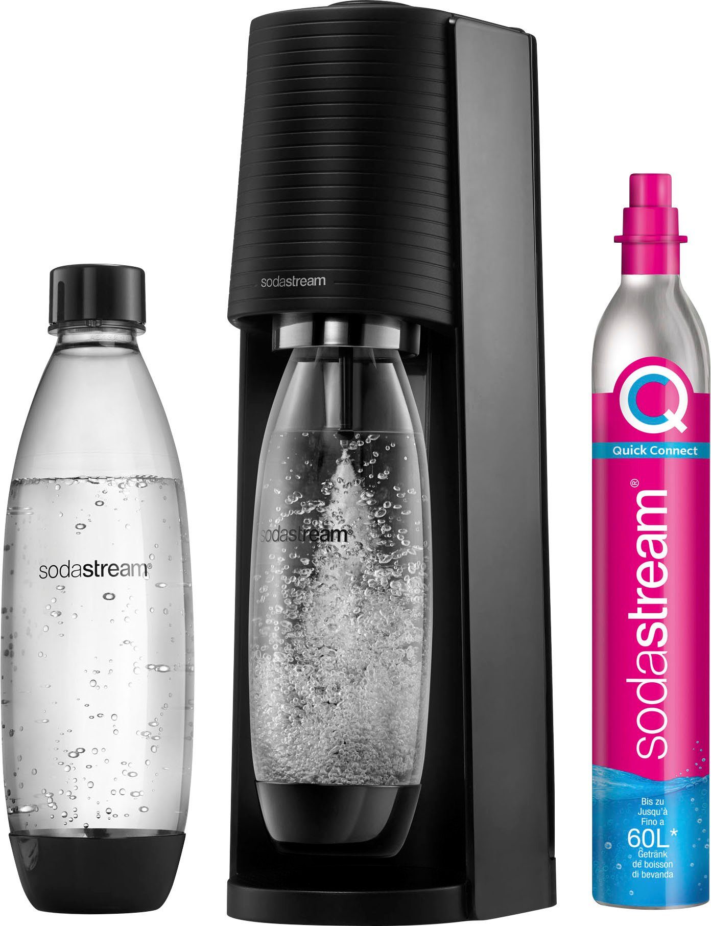 SodaStream Wassersprudler TERRA, inkl. 1x CO2-Zylinder CQC, 1x 1L spülmaschinenfeste Kunststoff-Flasche