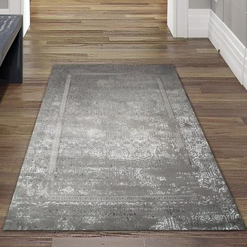 Teppich Moderner Orient Designerteppich • Verzierungen • glänzend silber, Teppich-Traum, rechteckig, Höhe: 1 mm