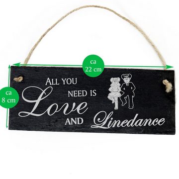 Dekolando Hängedekoration Linedance 22x8cm All you need is Love and Linedance