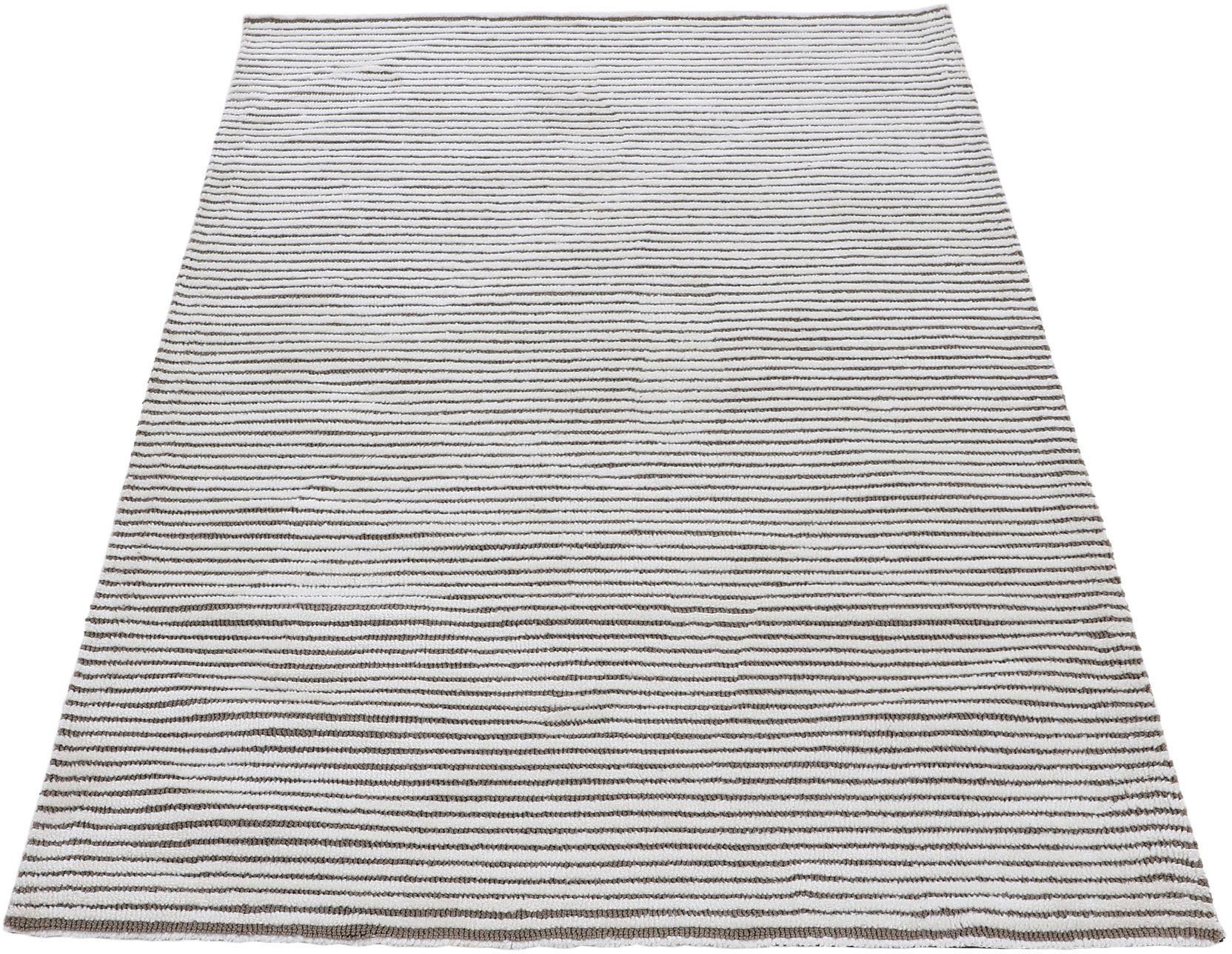 Teppich Holly 5, carpetfine, rechteckig, Höhe: 12 mm, gestreift, Hoch-Tief  Struktur, Wohnzimmer