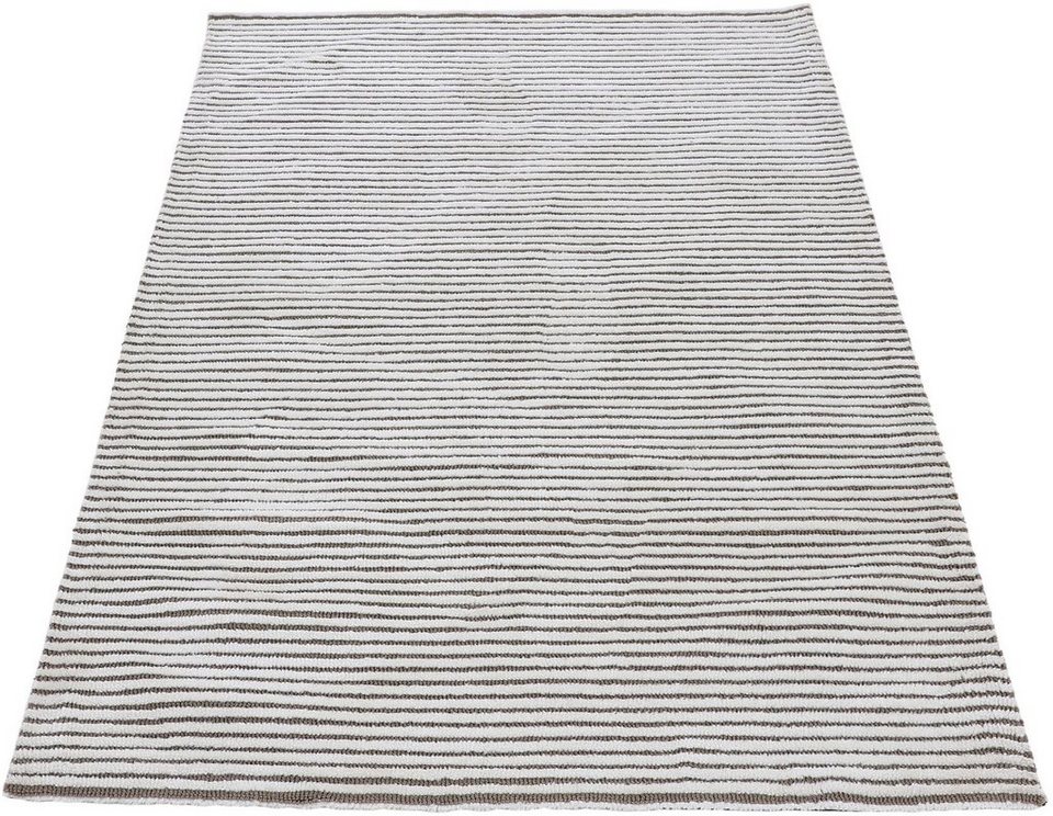 Teppich Holly 5, carpetfine, rechteckig, Höhe: 12 mm, gestreift, Hoch-Tief  Struktur, Wohnzimmer