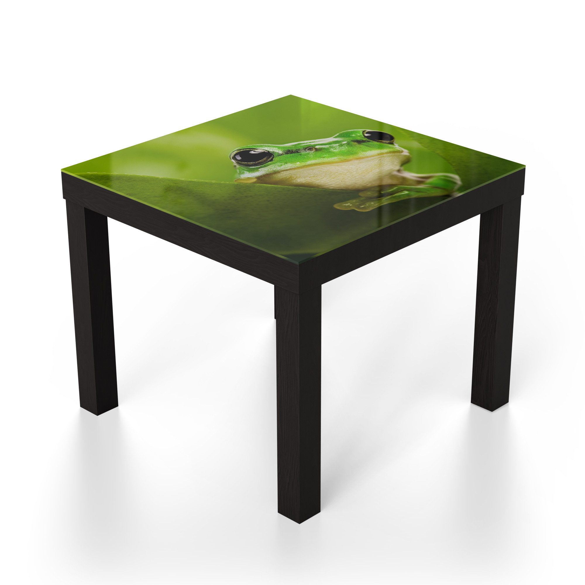 DEQORI Couchtisch 'Grüner Lauschposten', Glas Beistelltisch Glastisch modern