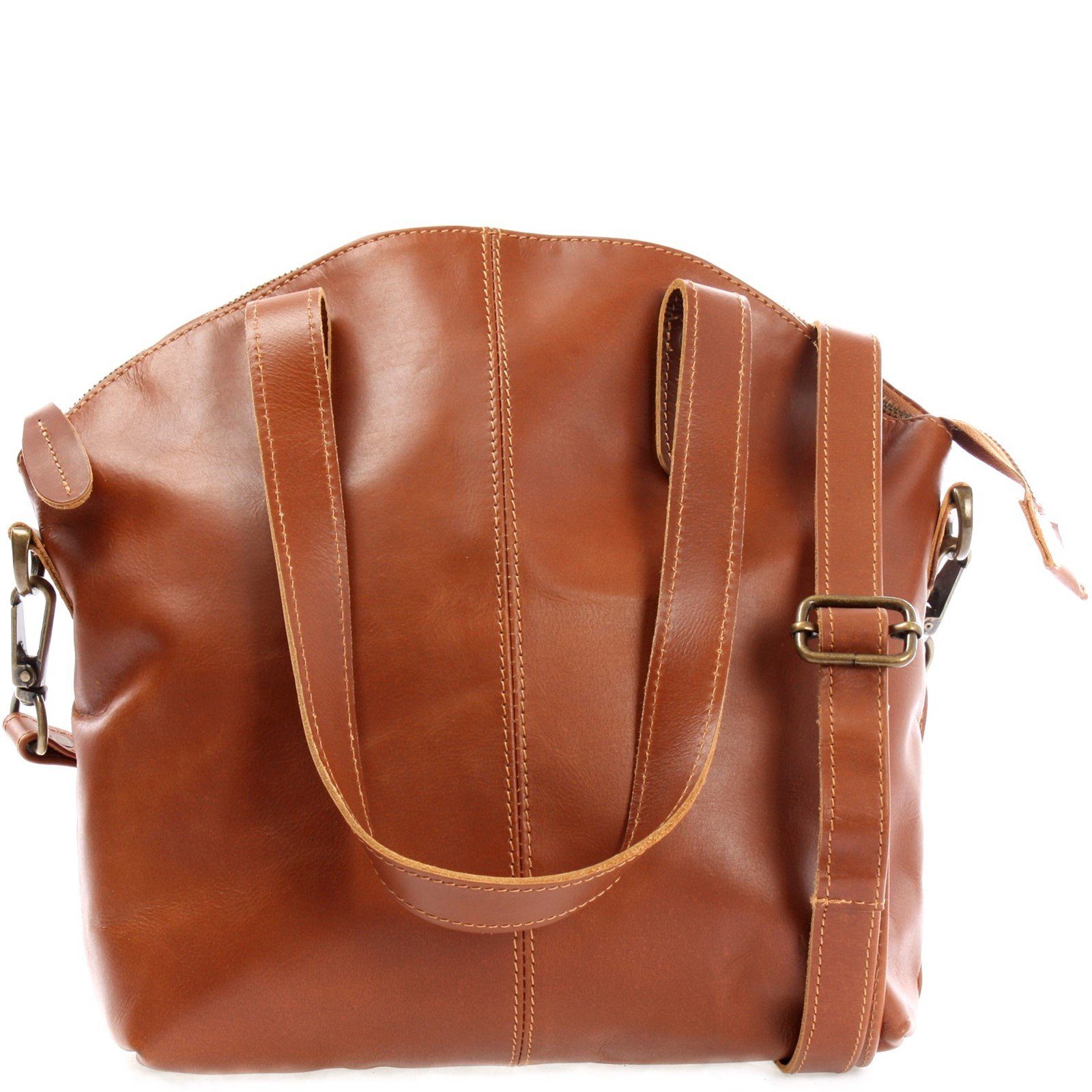 LECONI Schultertasche Shopper Damen Handtasche Ledertasche Henkeltasche Echt Leder LE0060, Echtleder – Henkel & langer Trageriemen – 33×30×10 cm