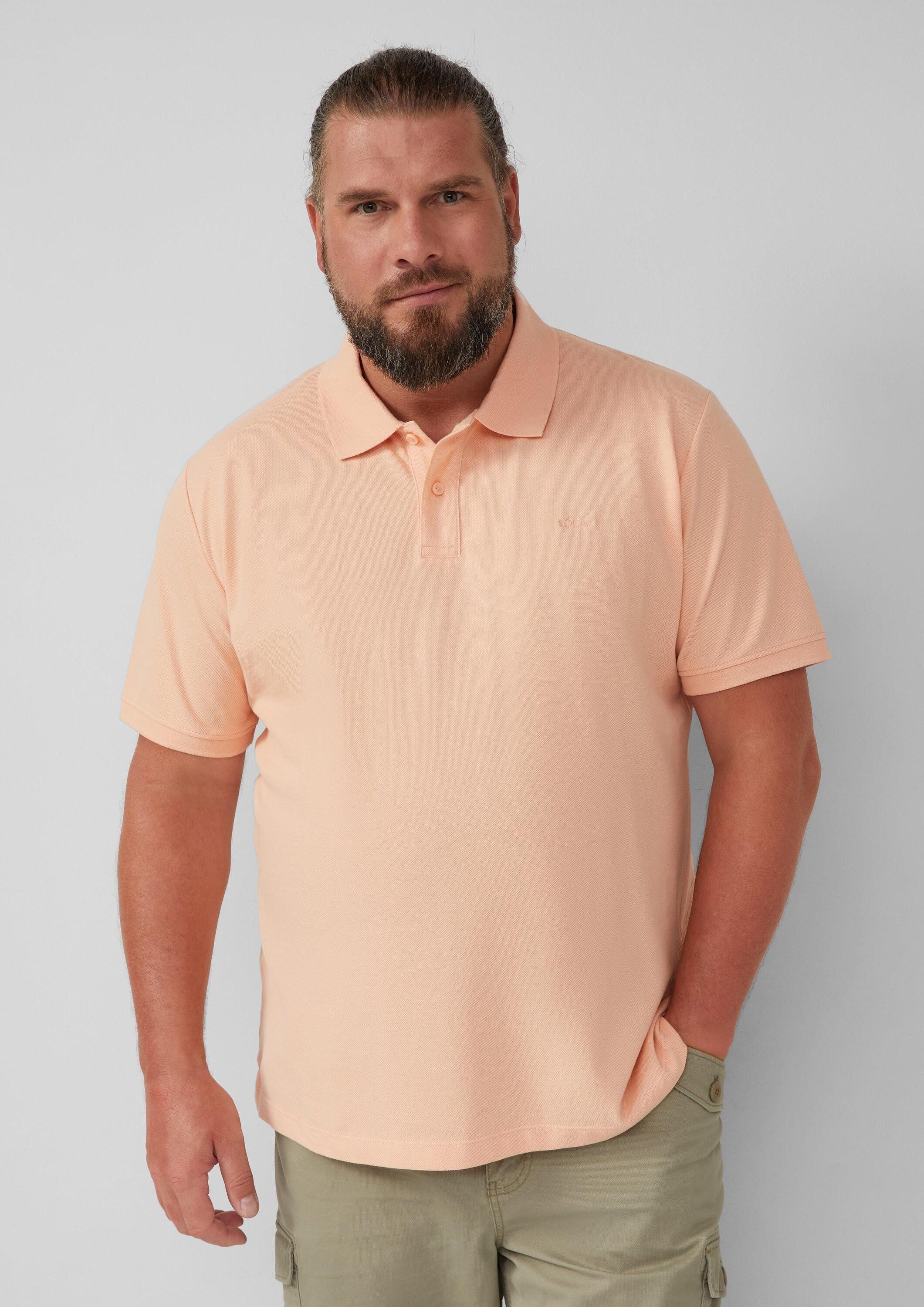 s.Oliver Kurzarmshirt Polo-Shirt Poloshirt aus Baumwollpiqué günstig online kaufen