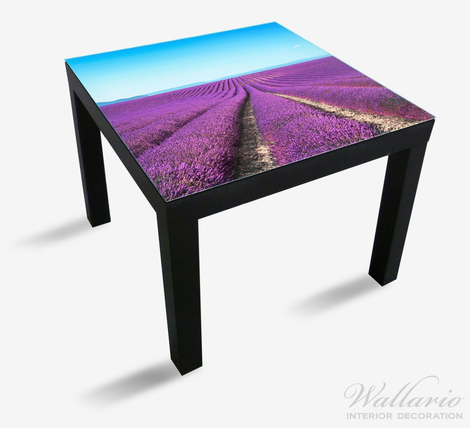 (1 für Tischplatte blauem Lack St), Tisch Ikea Himmel unter Lavendelfeld geeignet Wallario