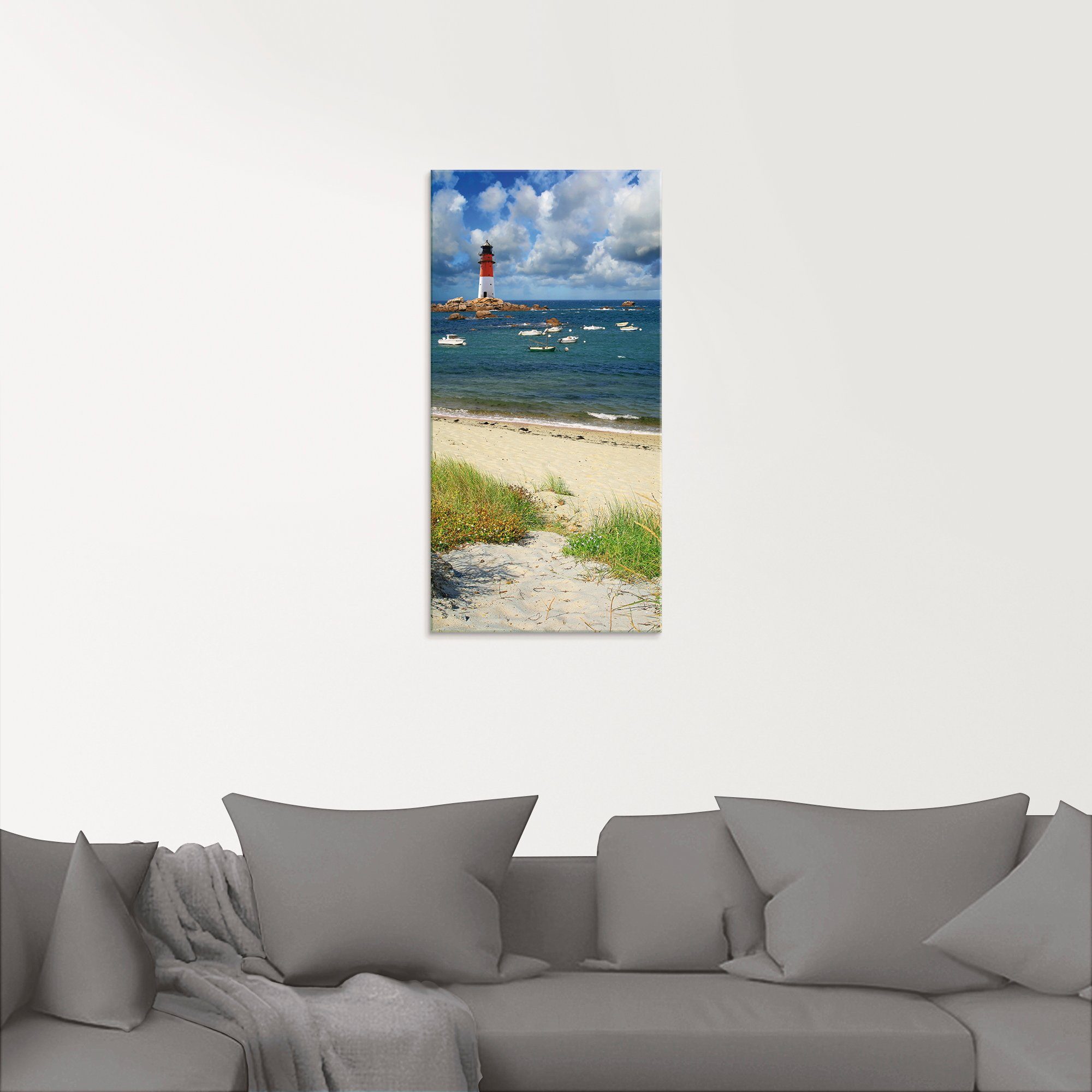 Artland Glasbild Blick von den in Dünen, Größen St), verschiedenen Küste (1
