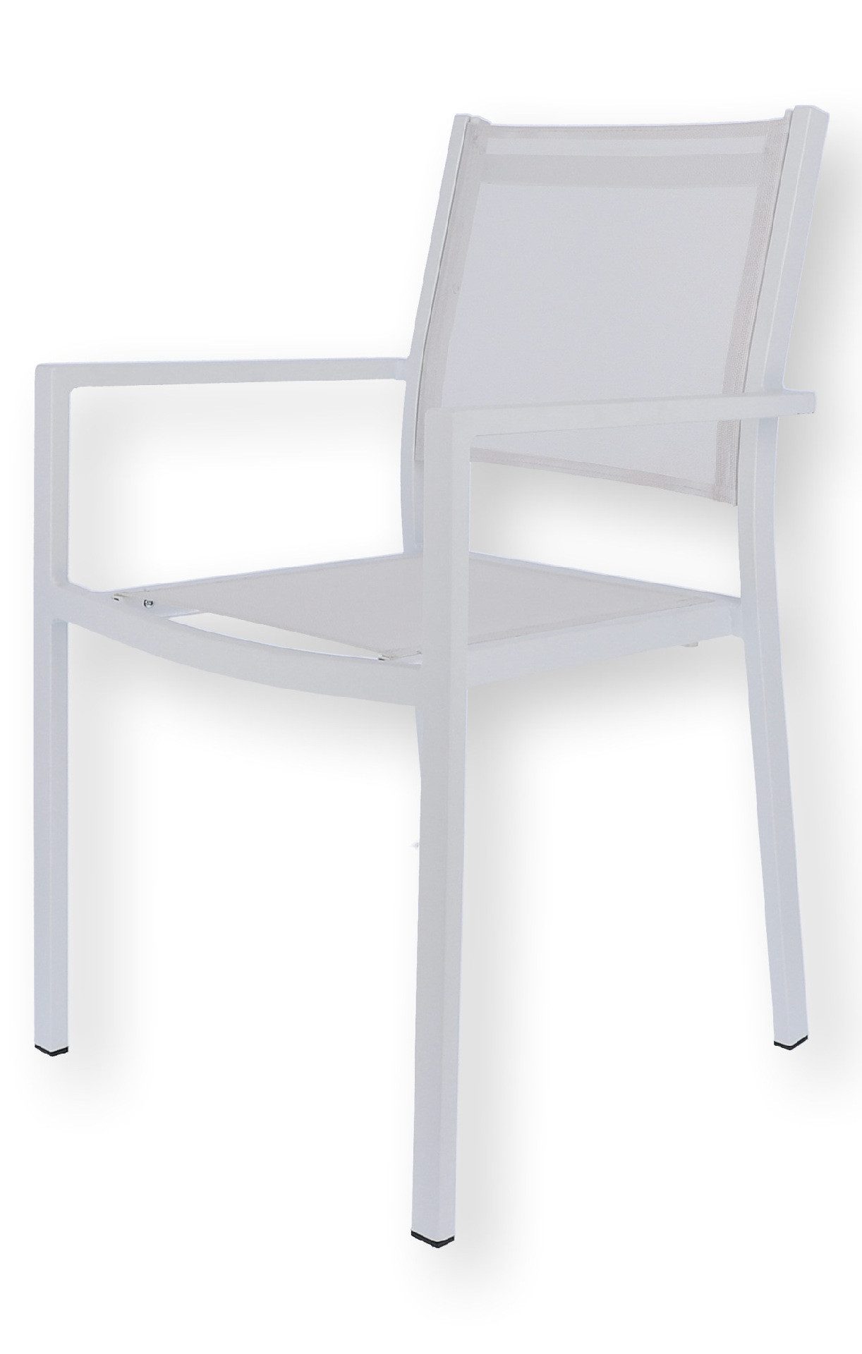 Fiam Stuhl Aria Aluminium und Textilene, Weiß