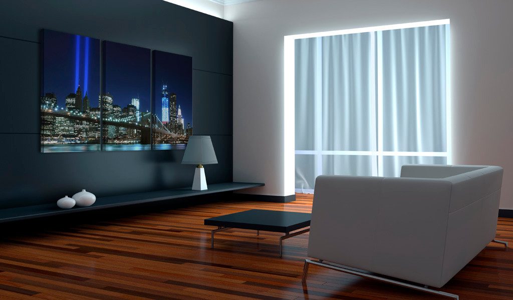 Artgeist Wandbild Blaue Lichter von New York