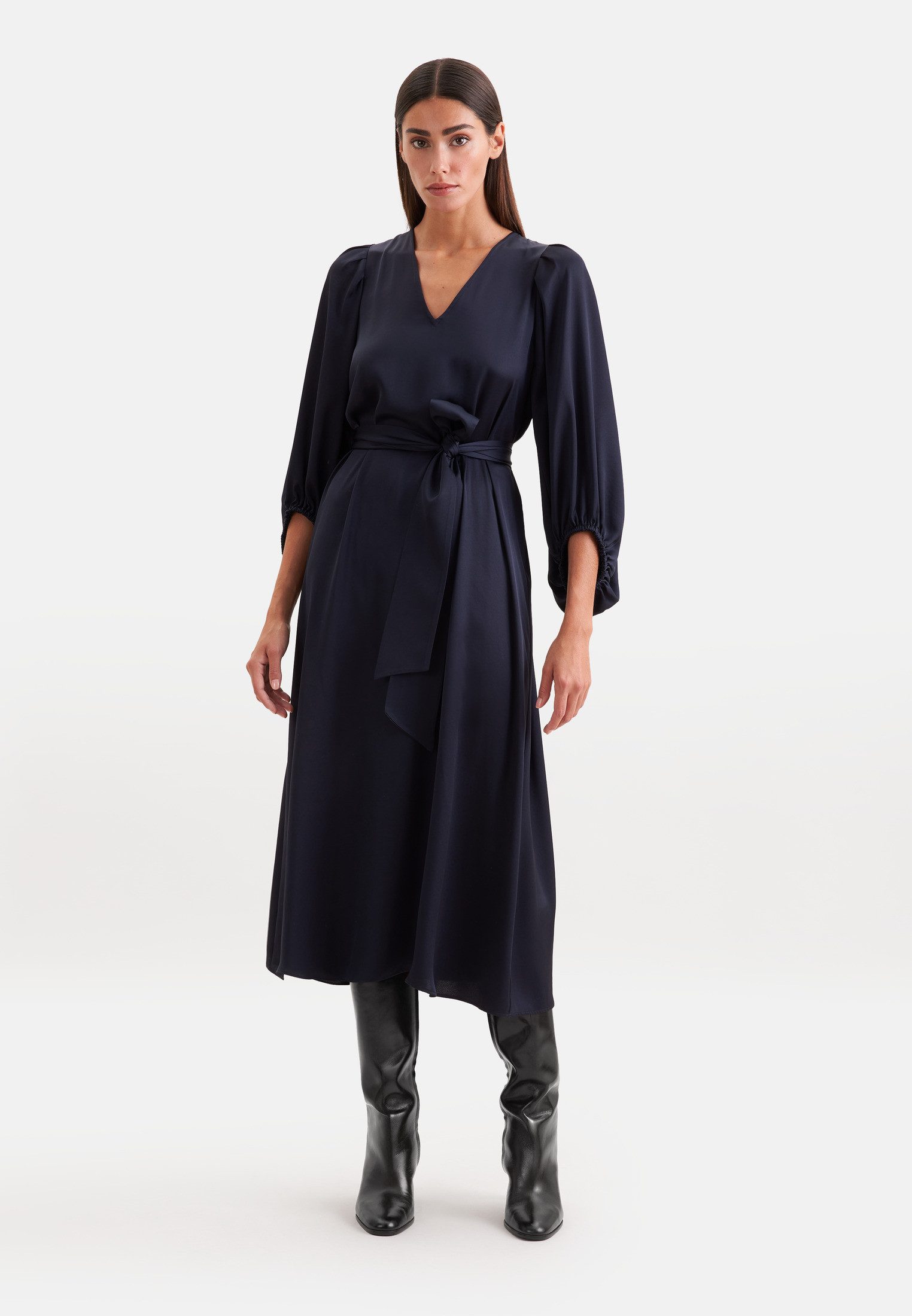 seidensticker Sommerkleid 3/4 V-Neck Uni