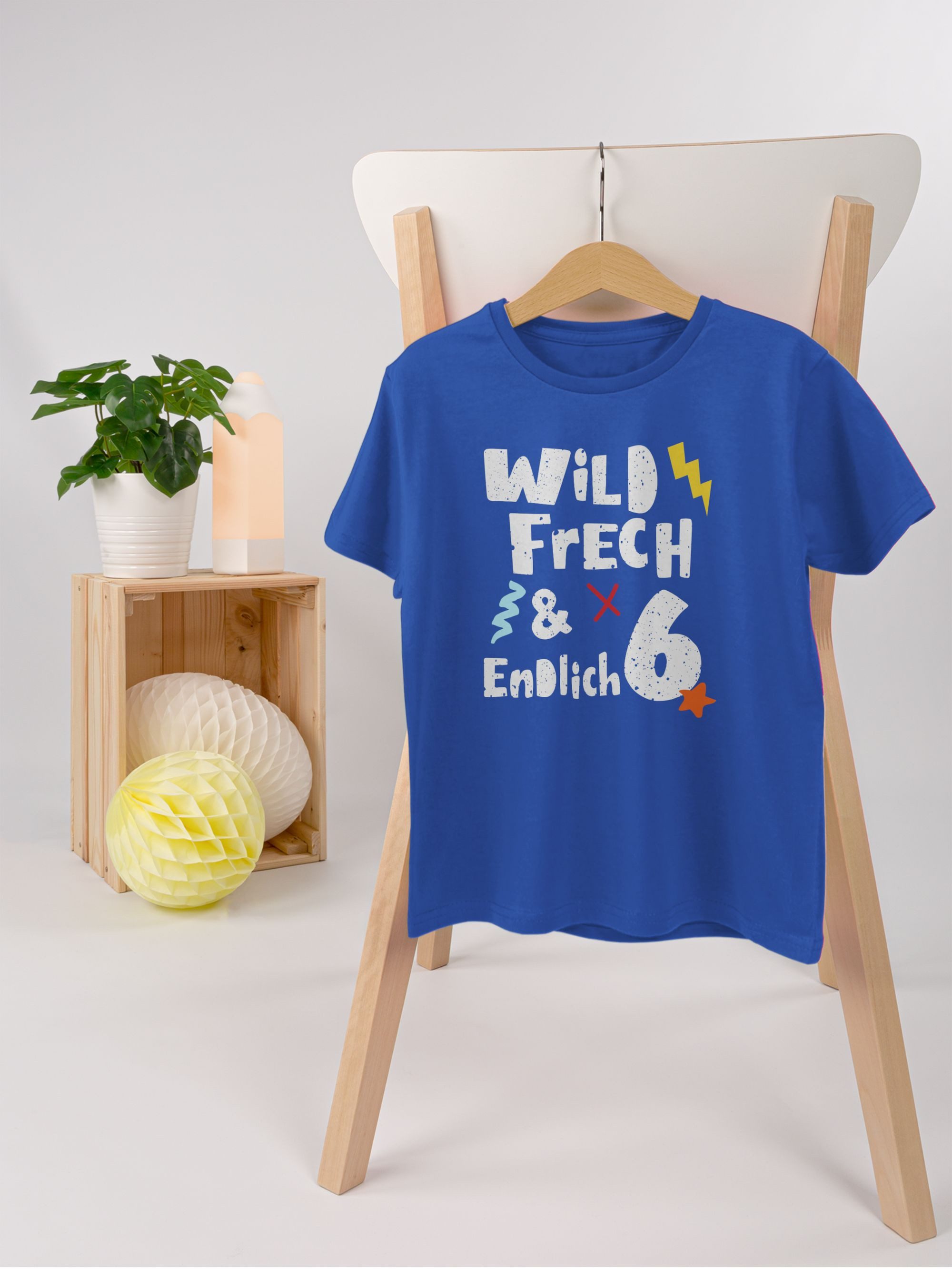 T-Shirt Wild frech und endlich 6 - Sechs Jahre Wunderbar