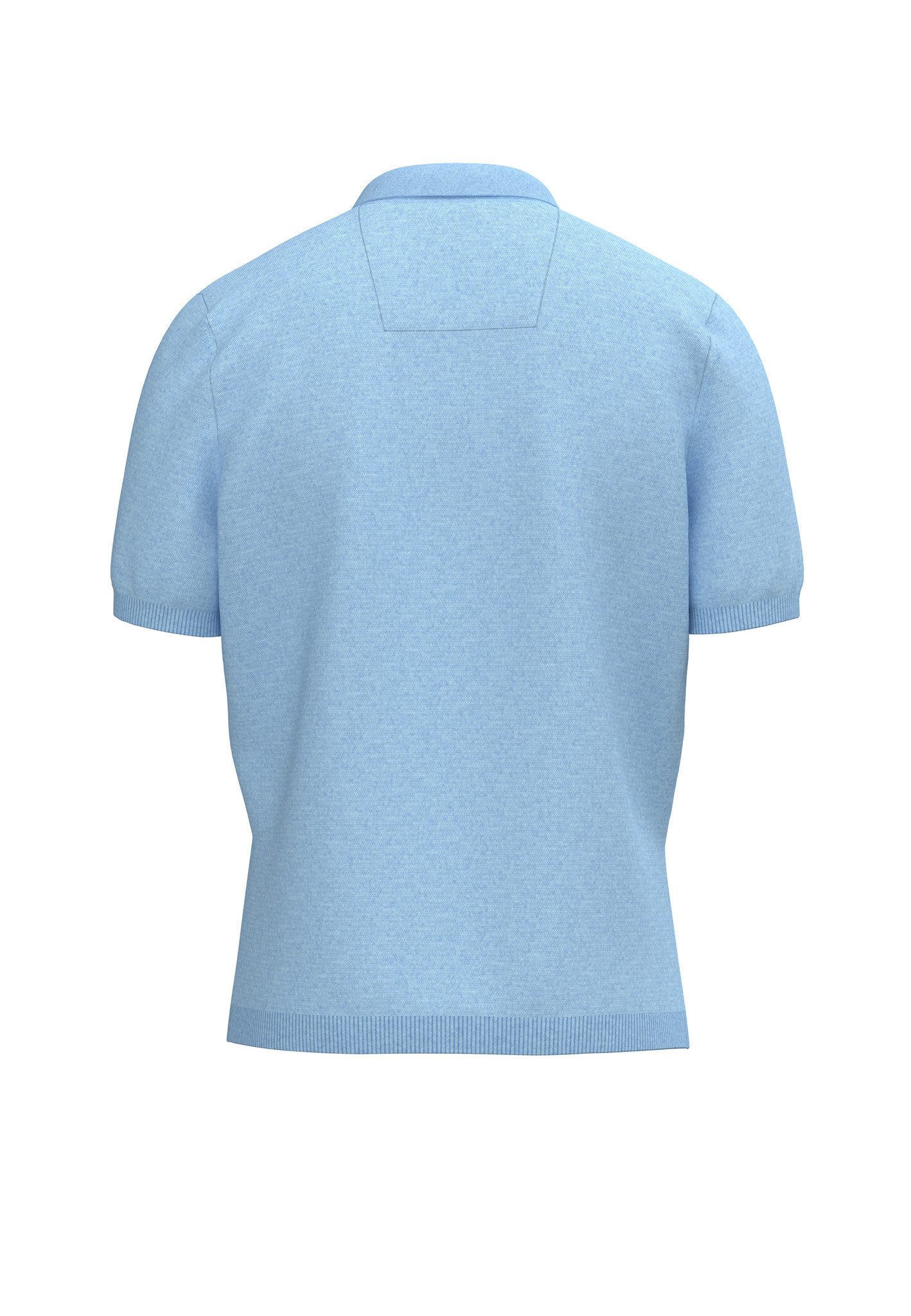 FYNCH-HATTON Poloshirt Fynch-Hatton Strick-Polo air cotton - hellblau (1-tlg)