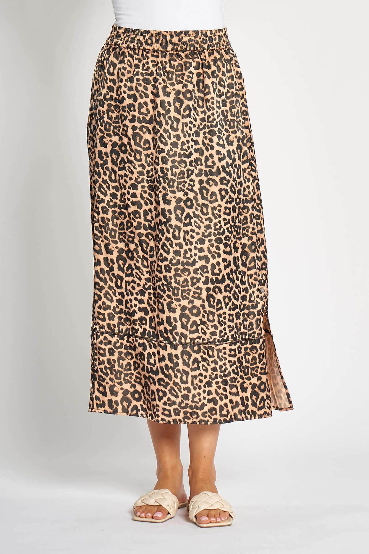 Zhrill Midirock ZHANUSHA mit Leopard-Print - Animal-Print günstig online kaufen
