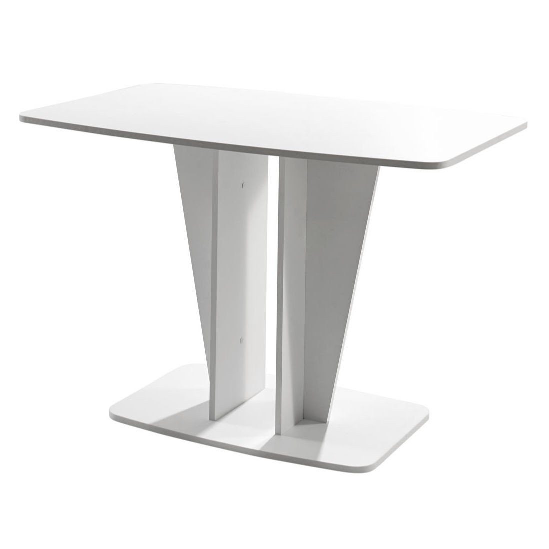 Rodnik Säulen-Esstisch Polaris, Bootsform, abgerundete Ecken